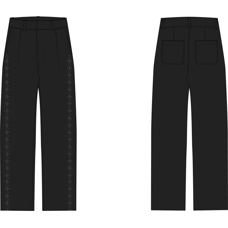 AIDAN embroided pants sold by Soulland