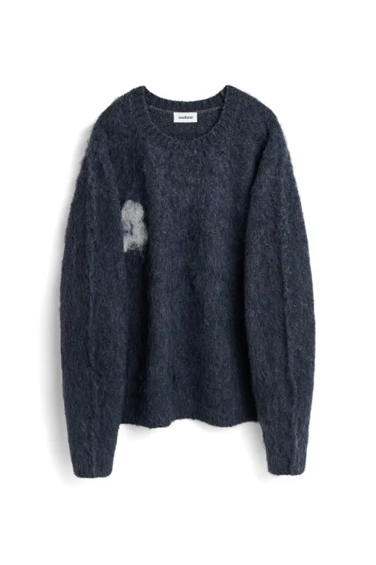 FRANK crewneck brushed boucle sweater made by Soulland
