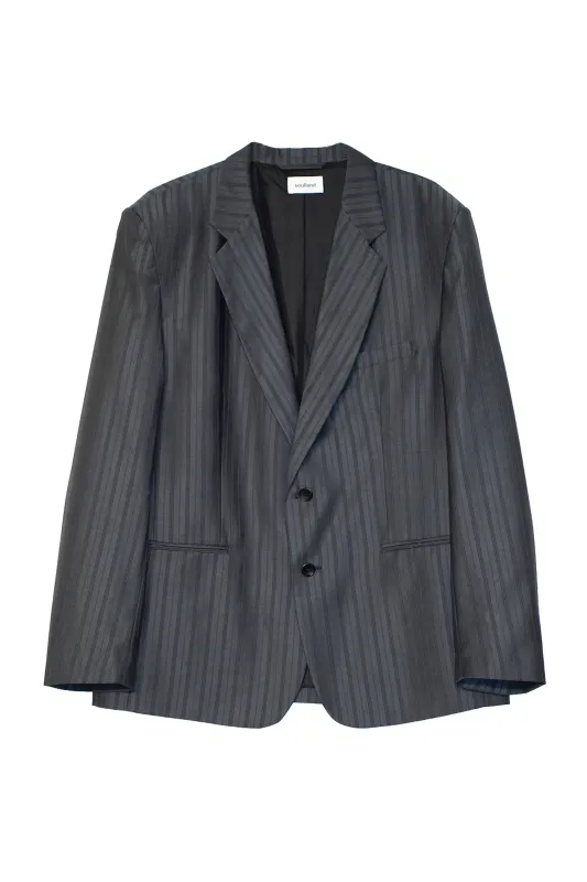 LUCA grey stripe blazer made by Soulland