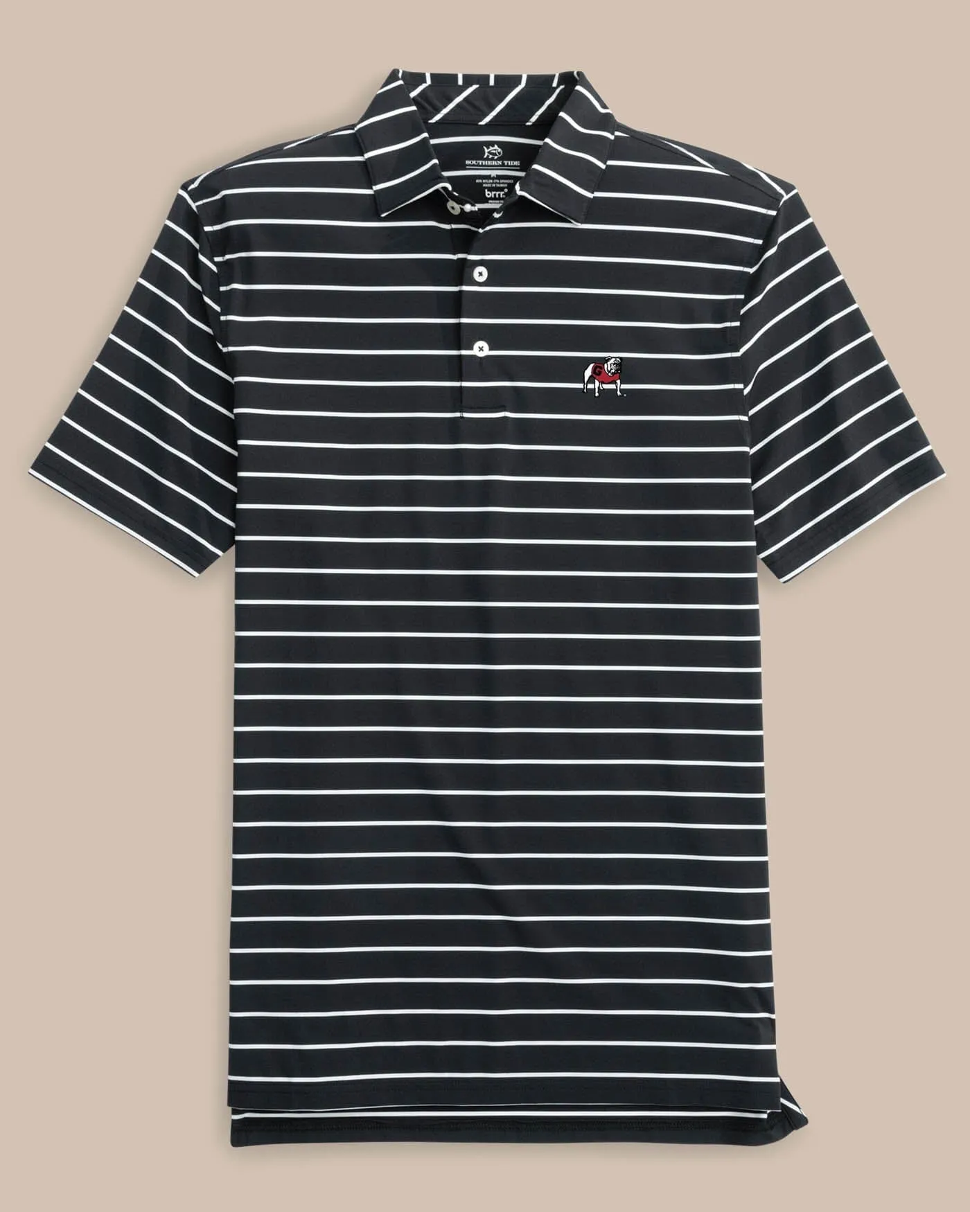 Georgia Bulldogs brrr°®-eeze Desmond Stripe Polo sold by Southern Tide