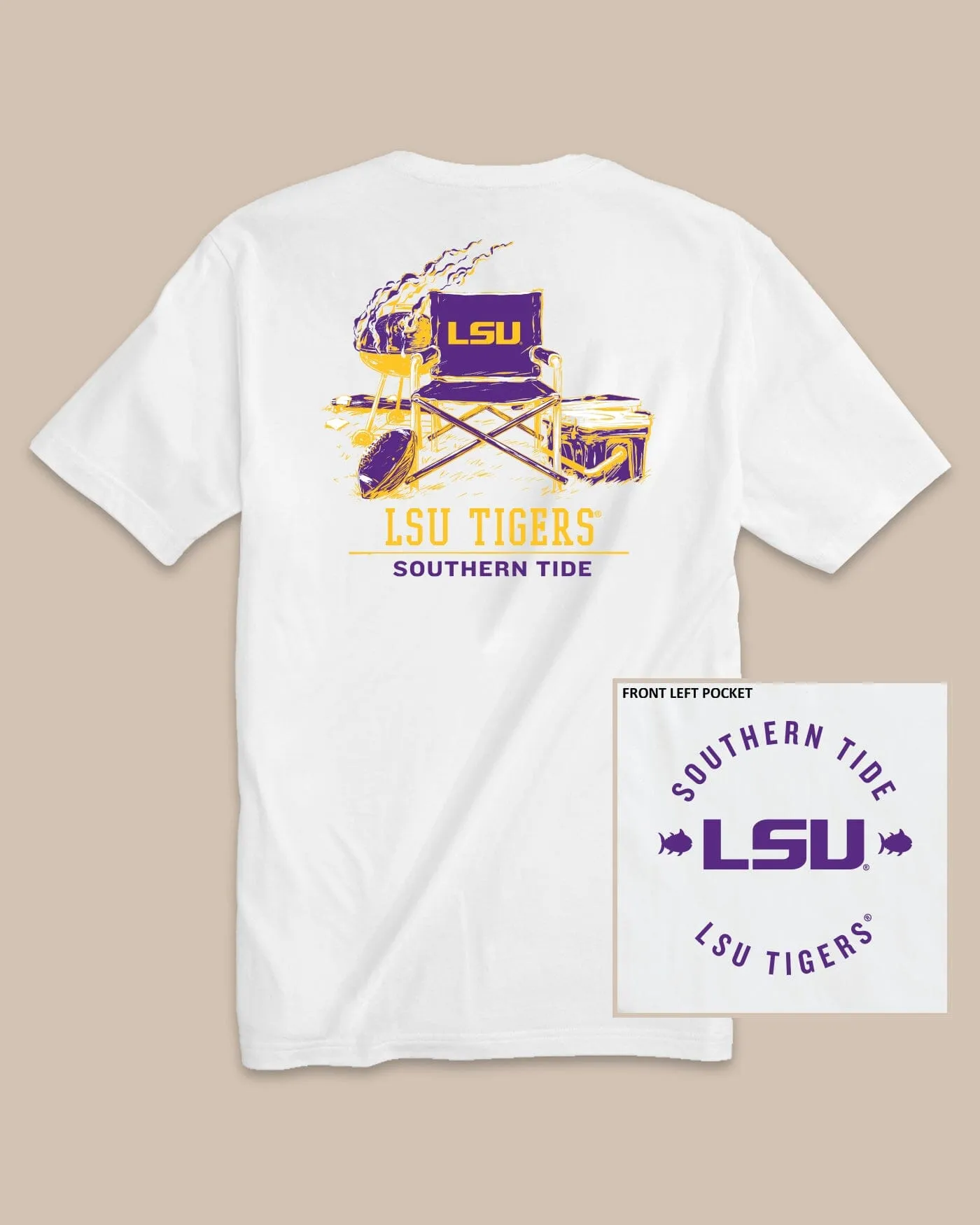 LSU Tigers Gameday BBQ Tailgate T-Shirt sold by Southern Tide