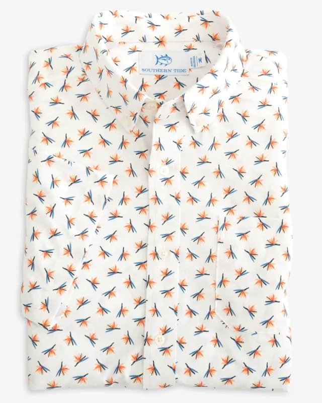 Paradise Park Printed Intercoastal Short Sleeve Button Down sold by Southern Tide