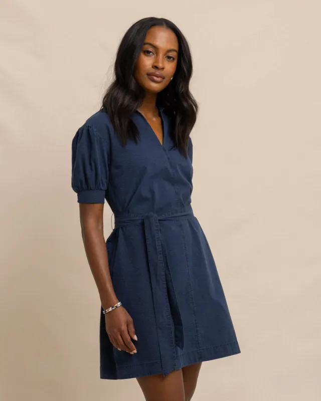Calan Washed Seersucker Dress sold by Southern Tide