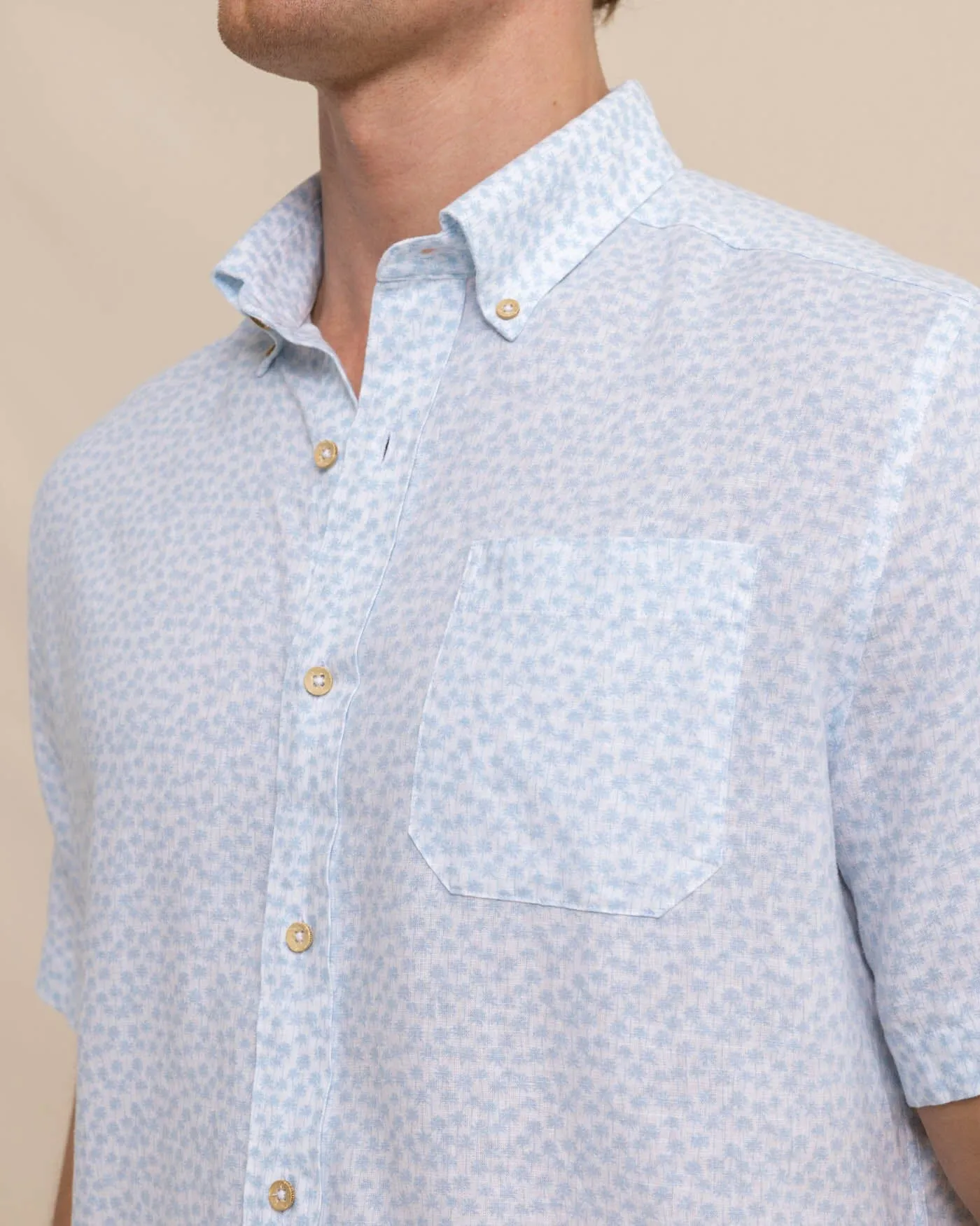 Linen Rayon Palm and Breezy Short Sleeve Sport Shirt sold by Southern Tide product image thumbnail 5
