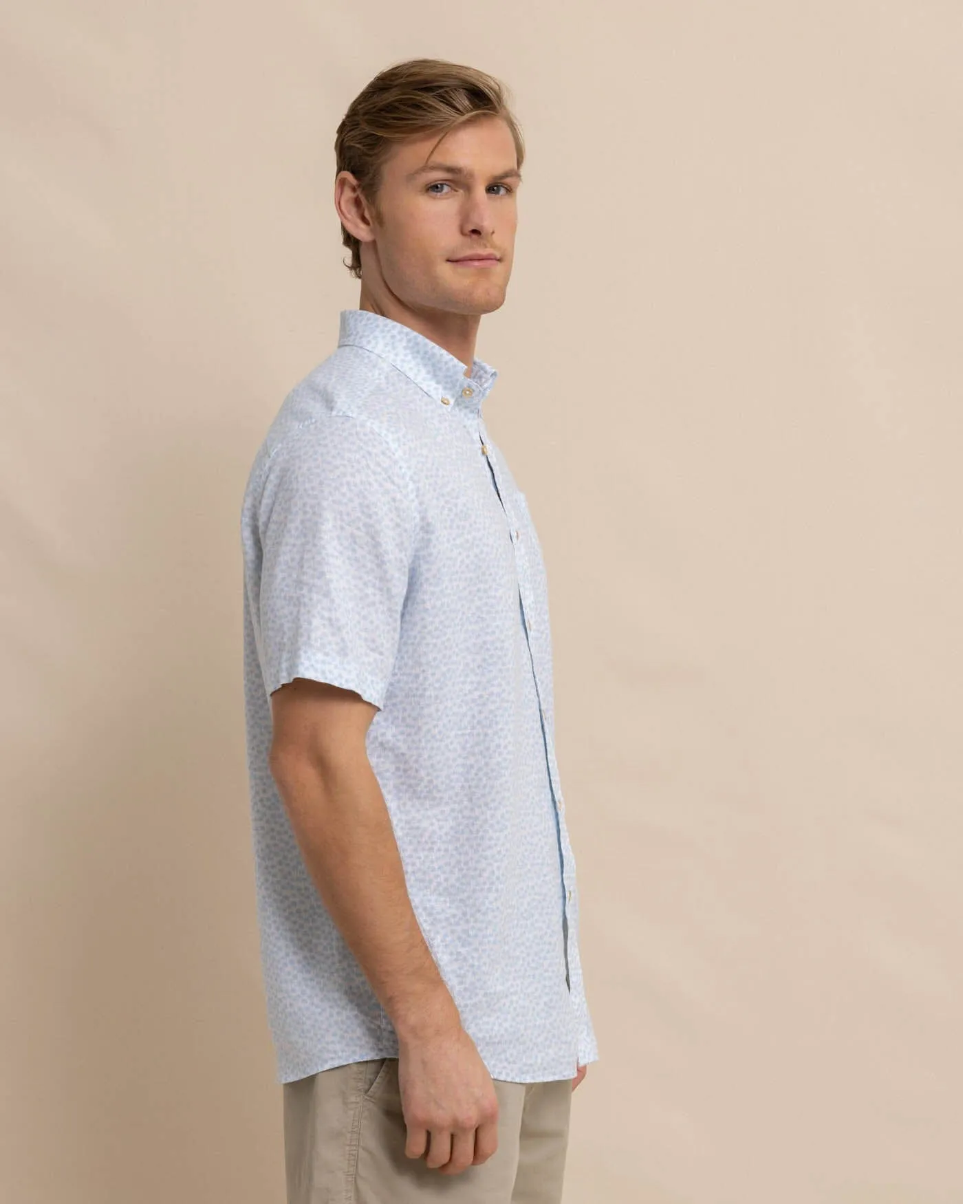 Linen Rayon Palm and Breezy Short Sleeve Sport Shirt sold by Southern Tide product image thumbnail 3