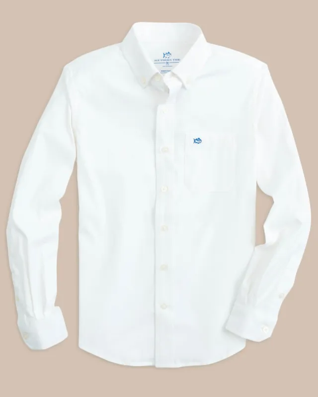 Boys Intercoastal Solid Button Down Shirt made by Southern Tide