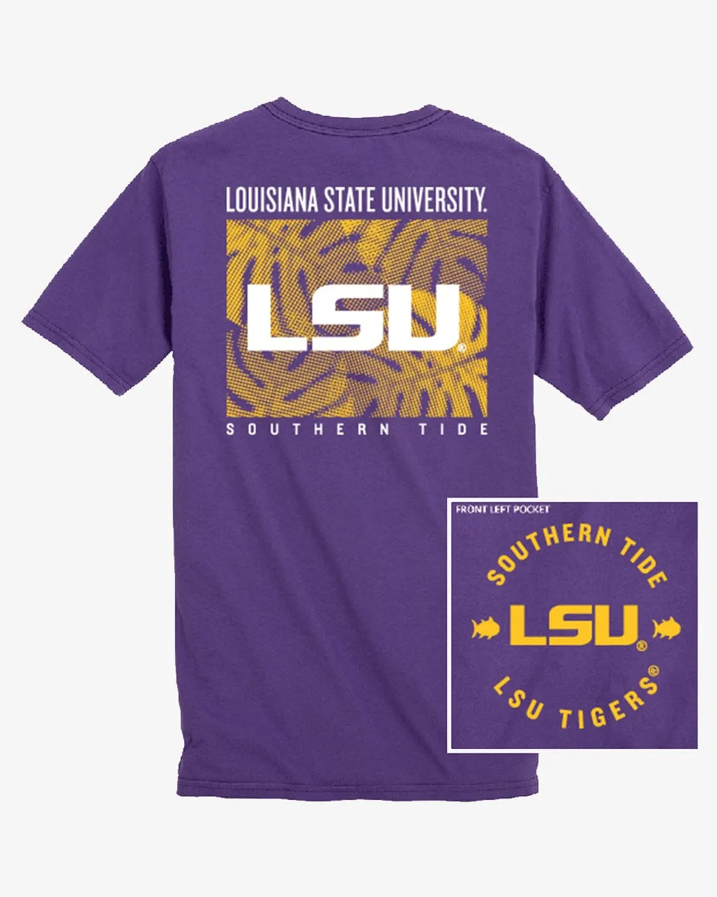 LSU Tigers Halftone Monstera T-Shirt sold by Southern Tide