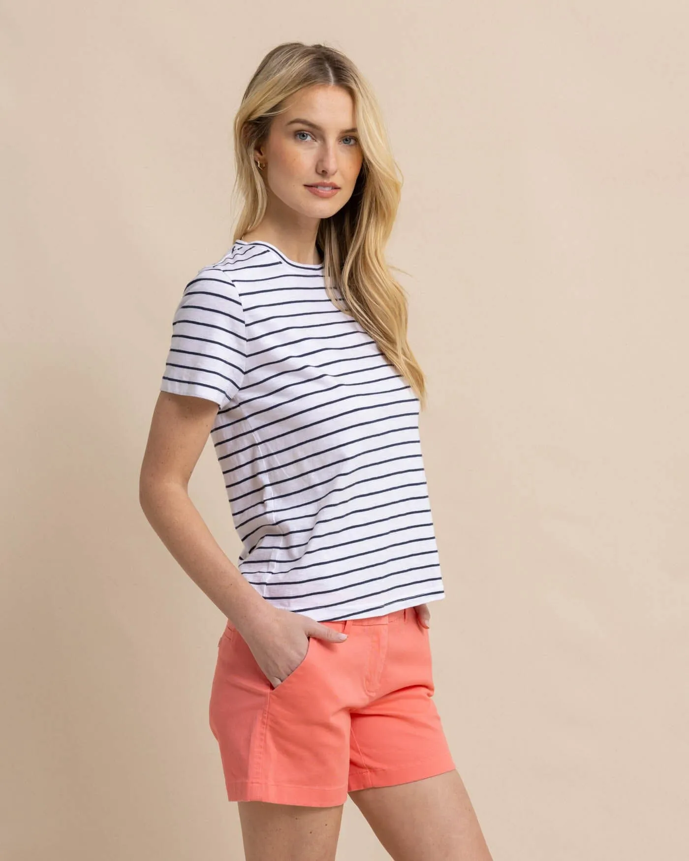 Sun Farer Stripe Crewneck T-Shirt sold by Southern Tide product image thumbnail 3