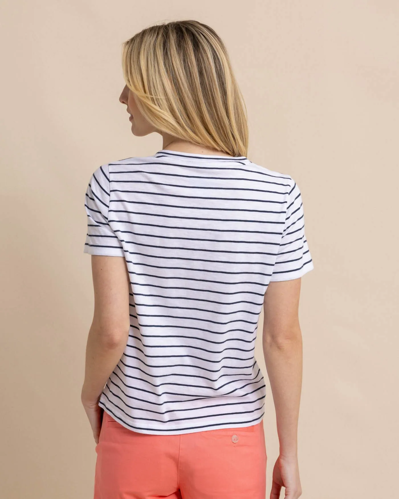 Sun Farer Stripe Crewneck T-Shirt sold by Southern Tide product image thumbnail 5
