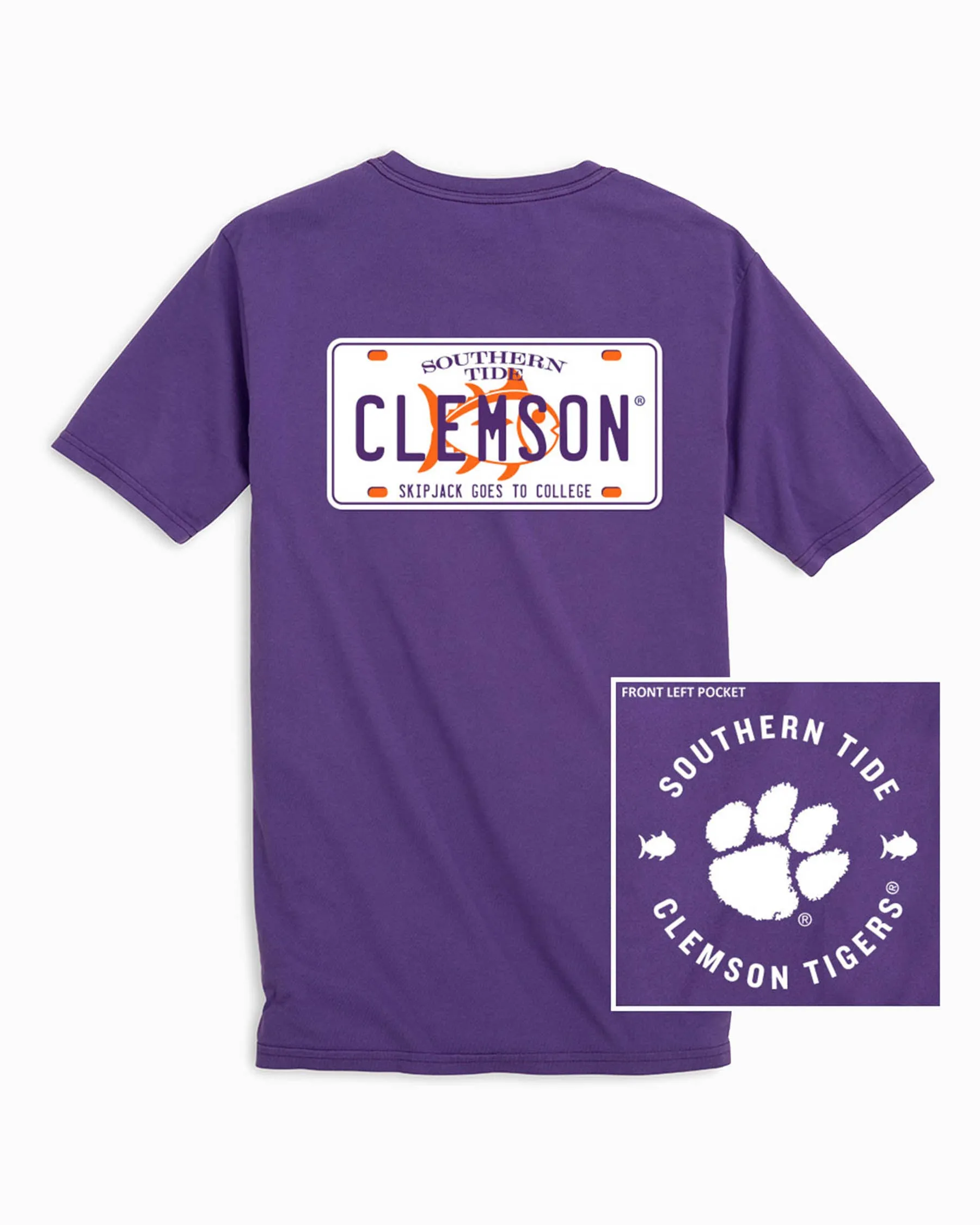 Clemson Tigers License Plate T-Shirt sold by Southern Tide product image thumbnail 2