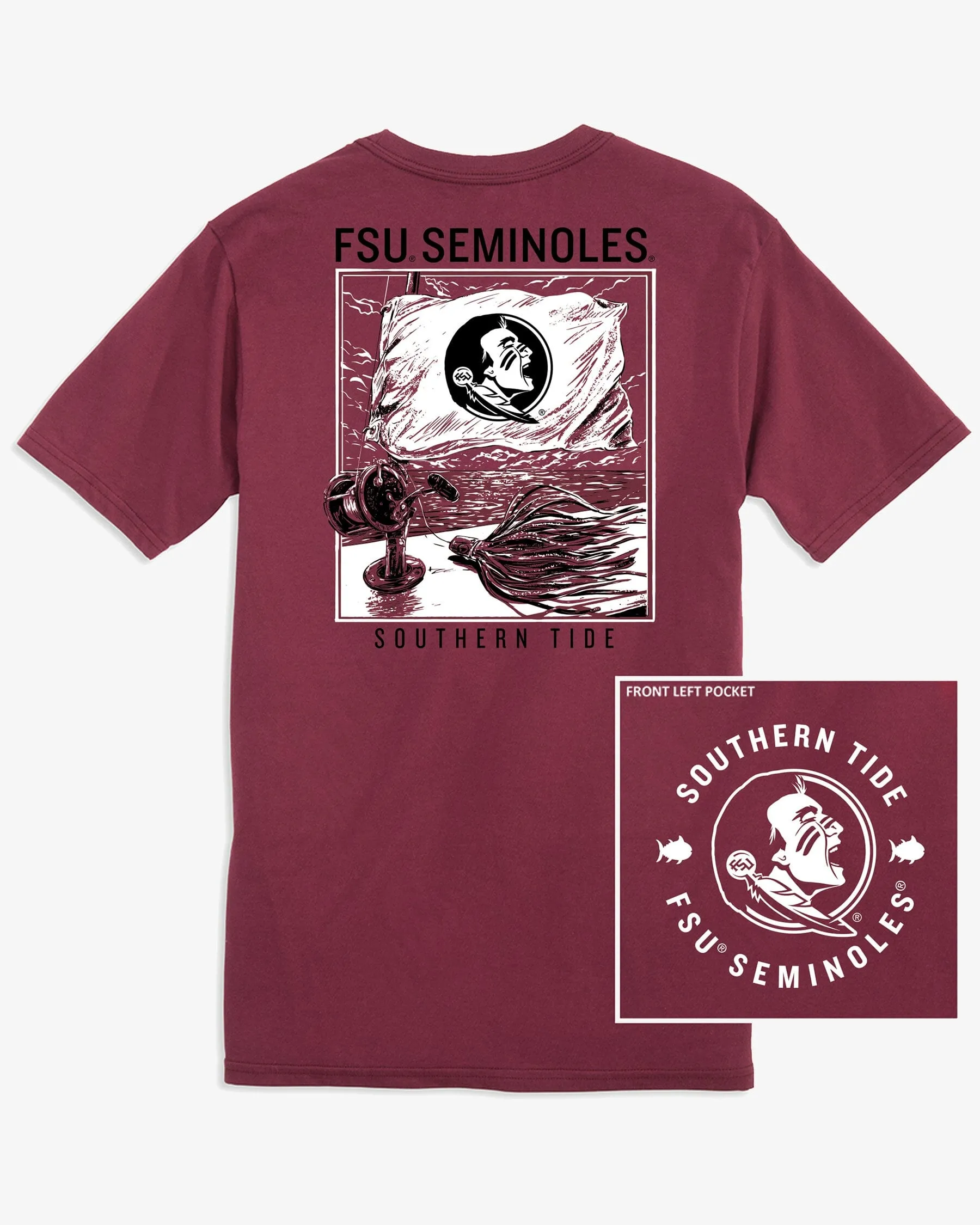 FSU Seminoles Fishing Flag T-Shirt sold by Southern Tide