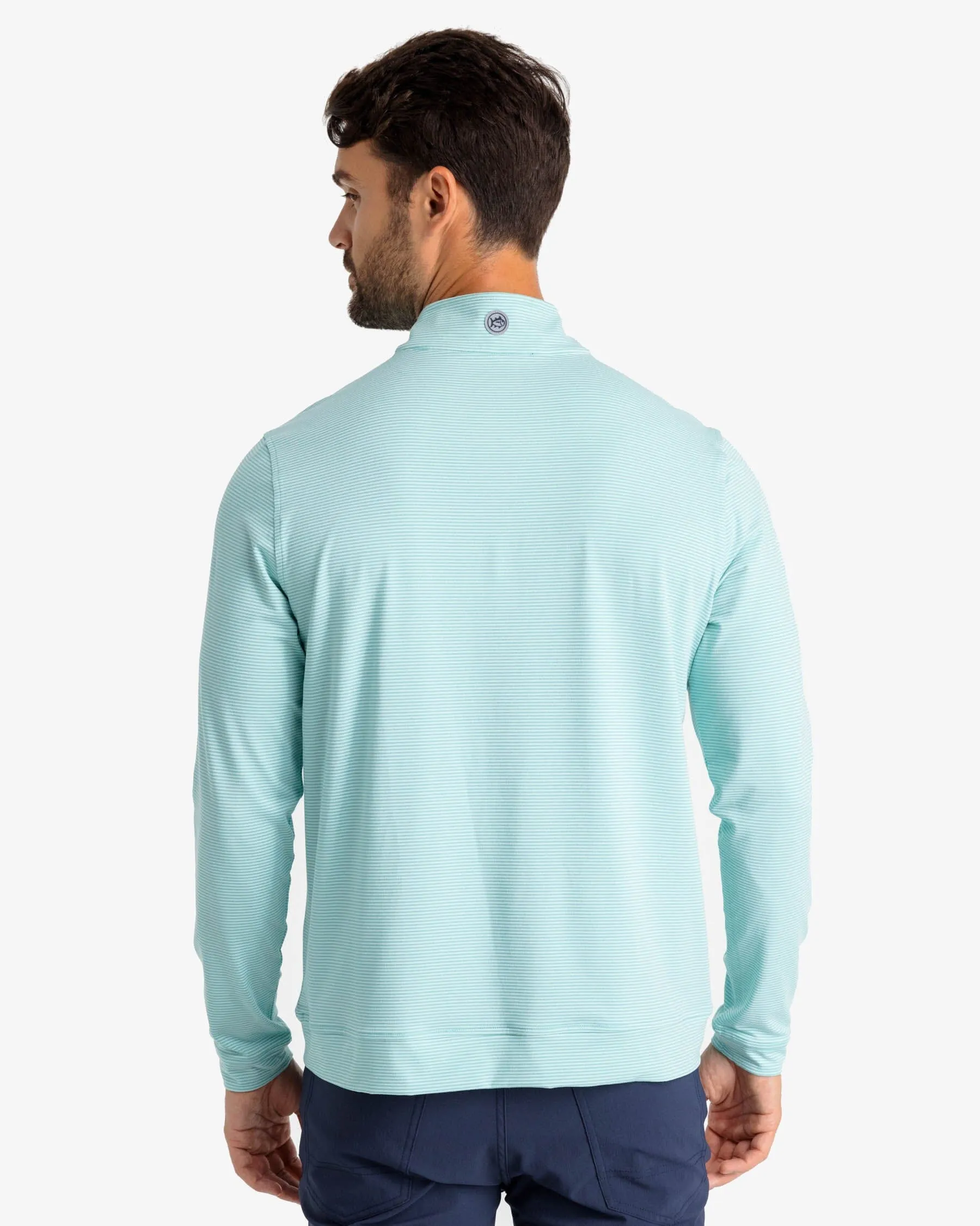 Cruiser Heather Micro-Stripe Performance Quarter Zip Pullover - Final Sale sold by Southern Tide product image thumbnail 3