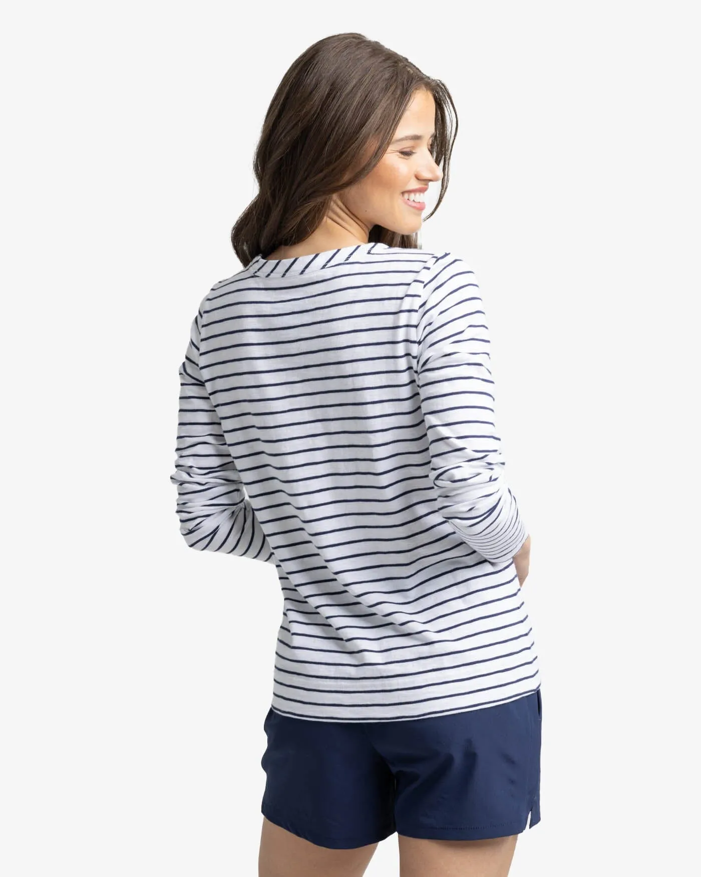 Kimmy Stripe Crew Neck Long Sleeve T-Shirt sold by Southern Tide product image thumbnail 4