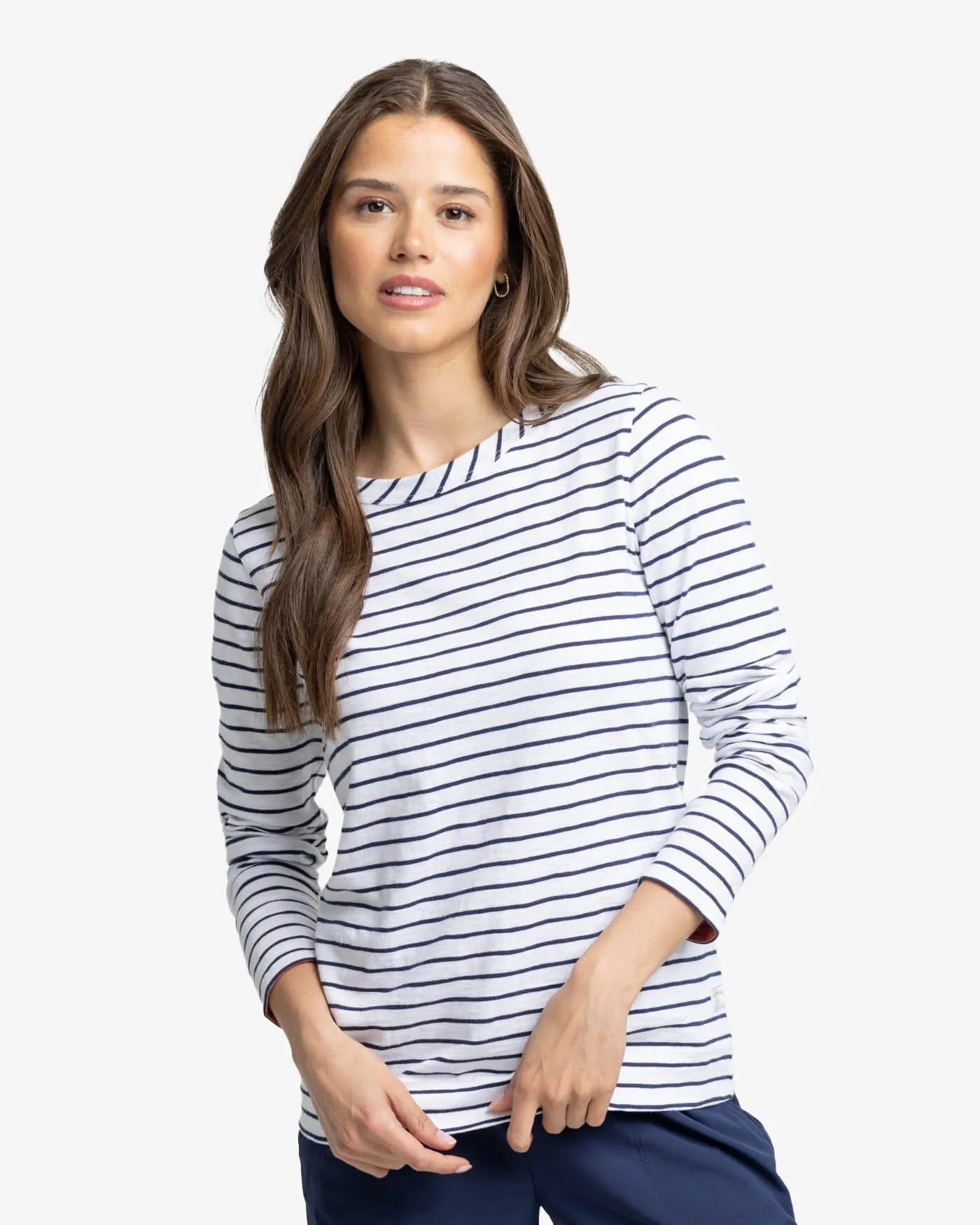 Kimmy Stripe Crew Neck Long Sleeve T-Shirt sold by Southern Tide product image thumbnail 2