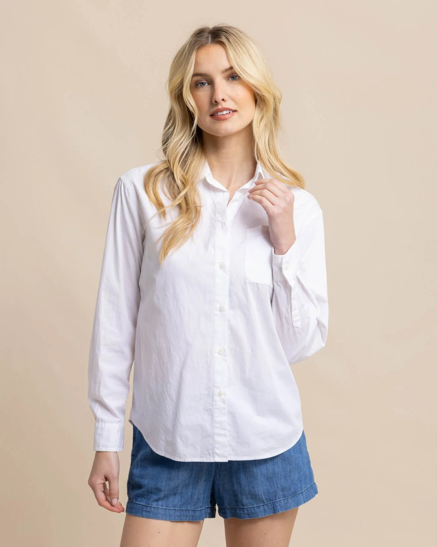 Katherine Poplin Shirt sold by Southern Tide
