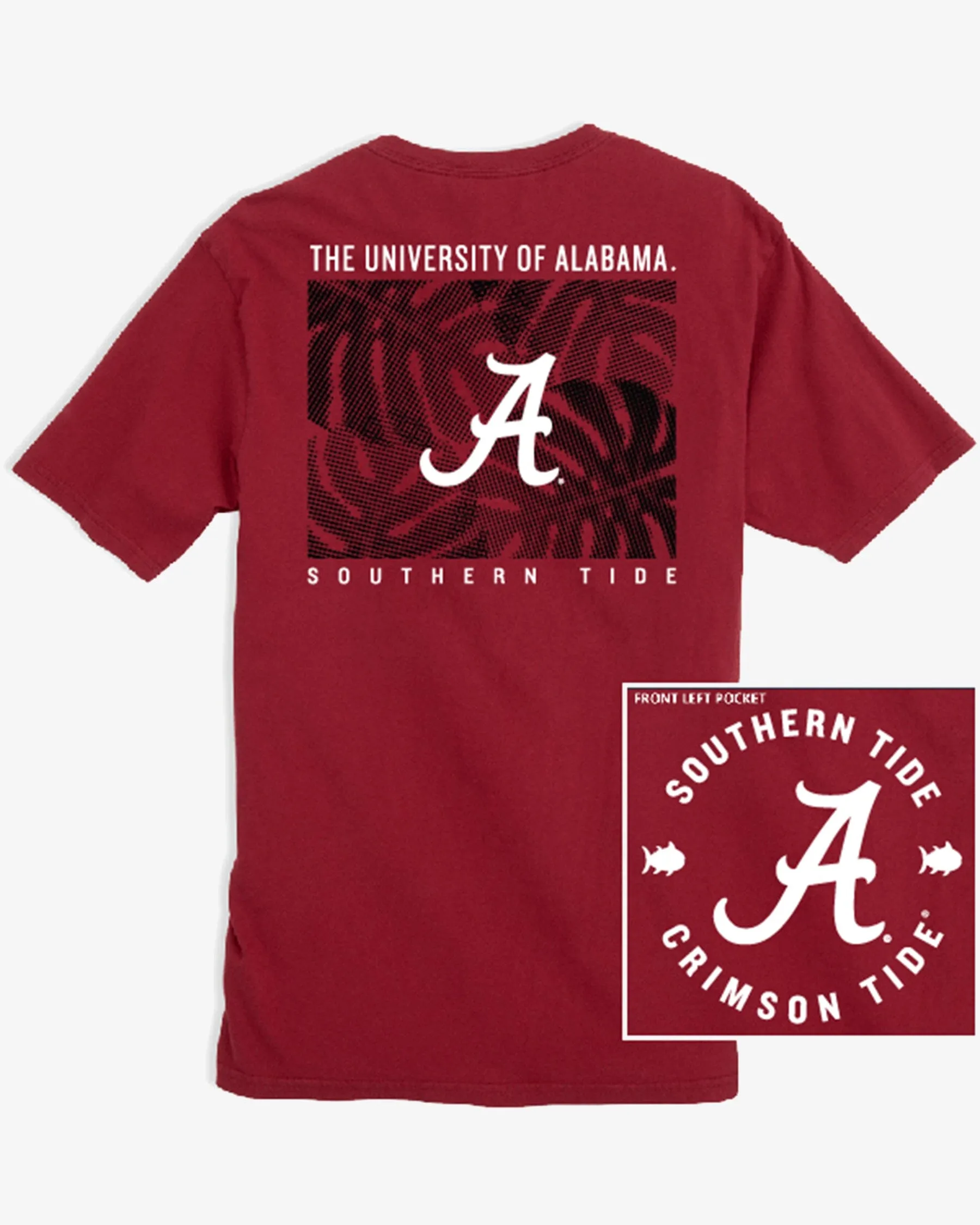 Alabama Crimson Tide Halftone Monstera T-Shirt sold by Southern Tide product image thumbnail 2