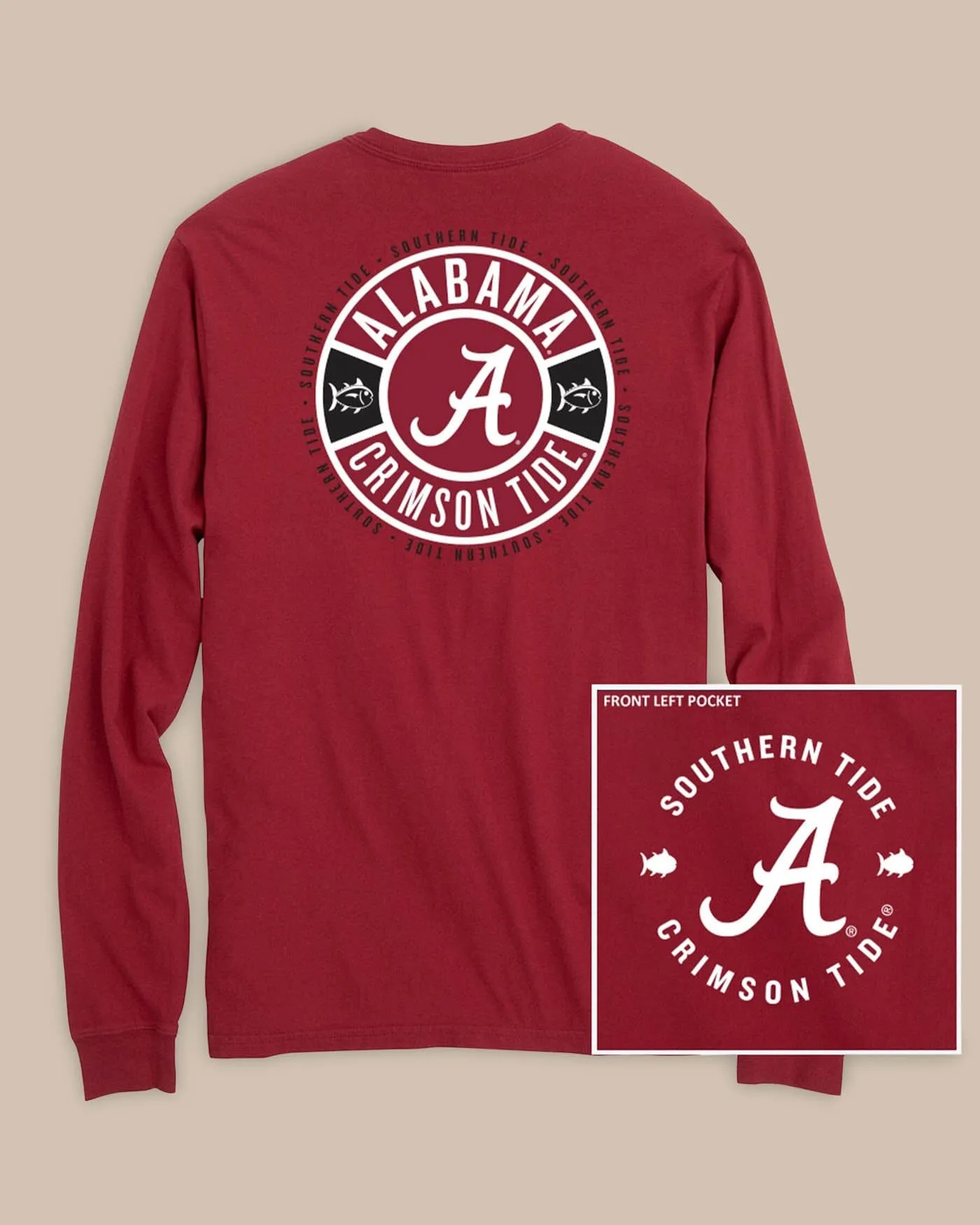 Alabama Crimson Tide Ring Badge T-Shirt sold by Southern Tide