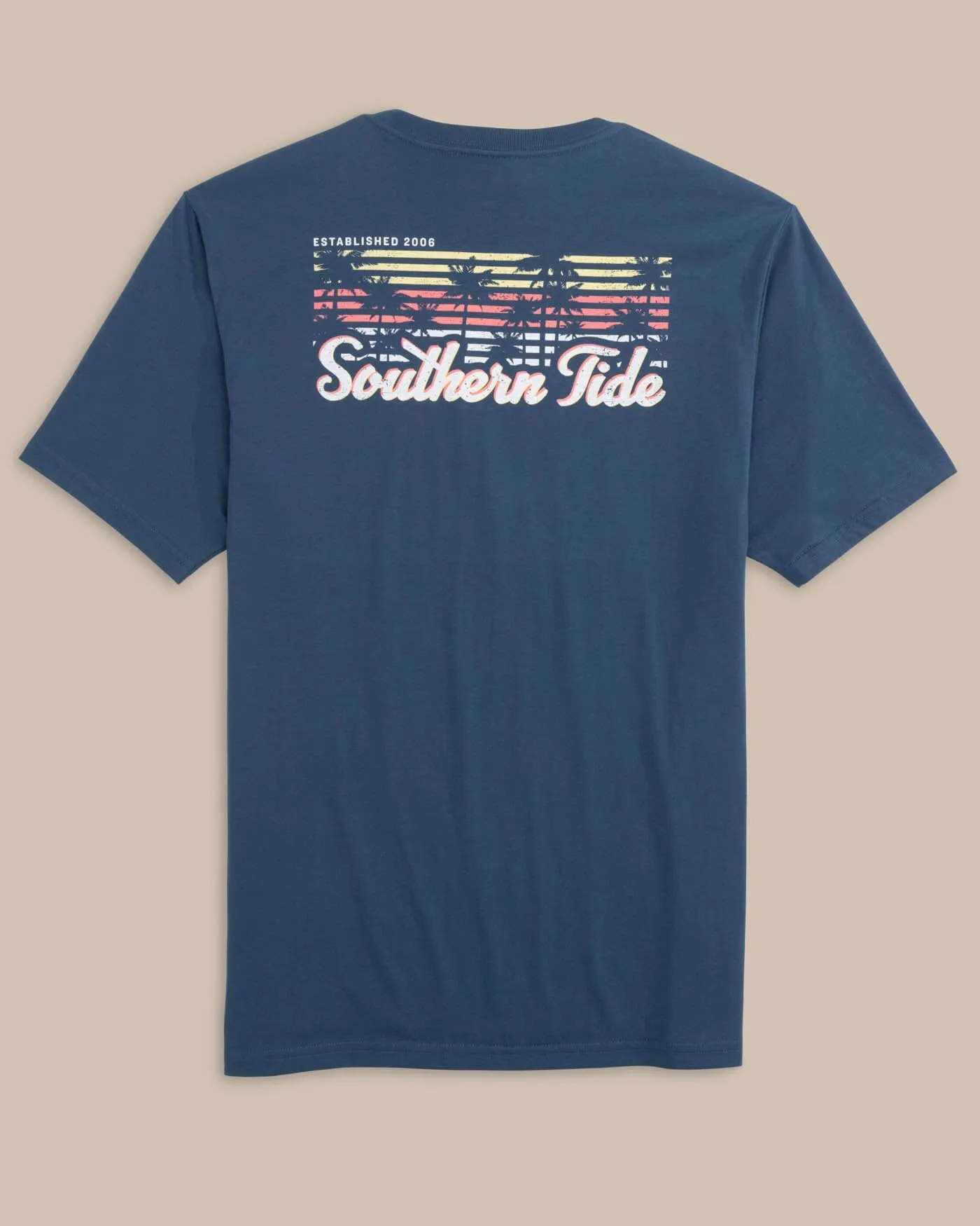 Striped Sunset Palms Short Sleeve T-Shirt sold by Southern Tide