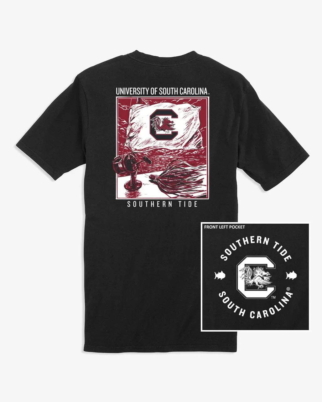 USC Gamecocks Fishing Flag T-Shirt sold by Southern Tide