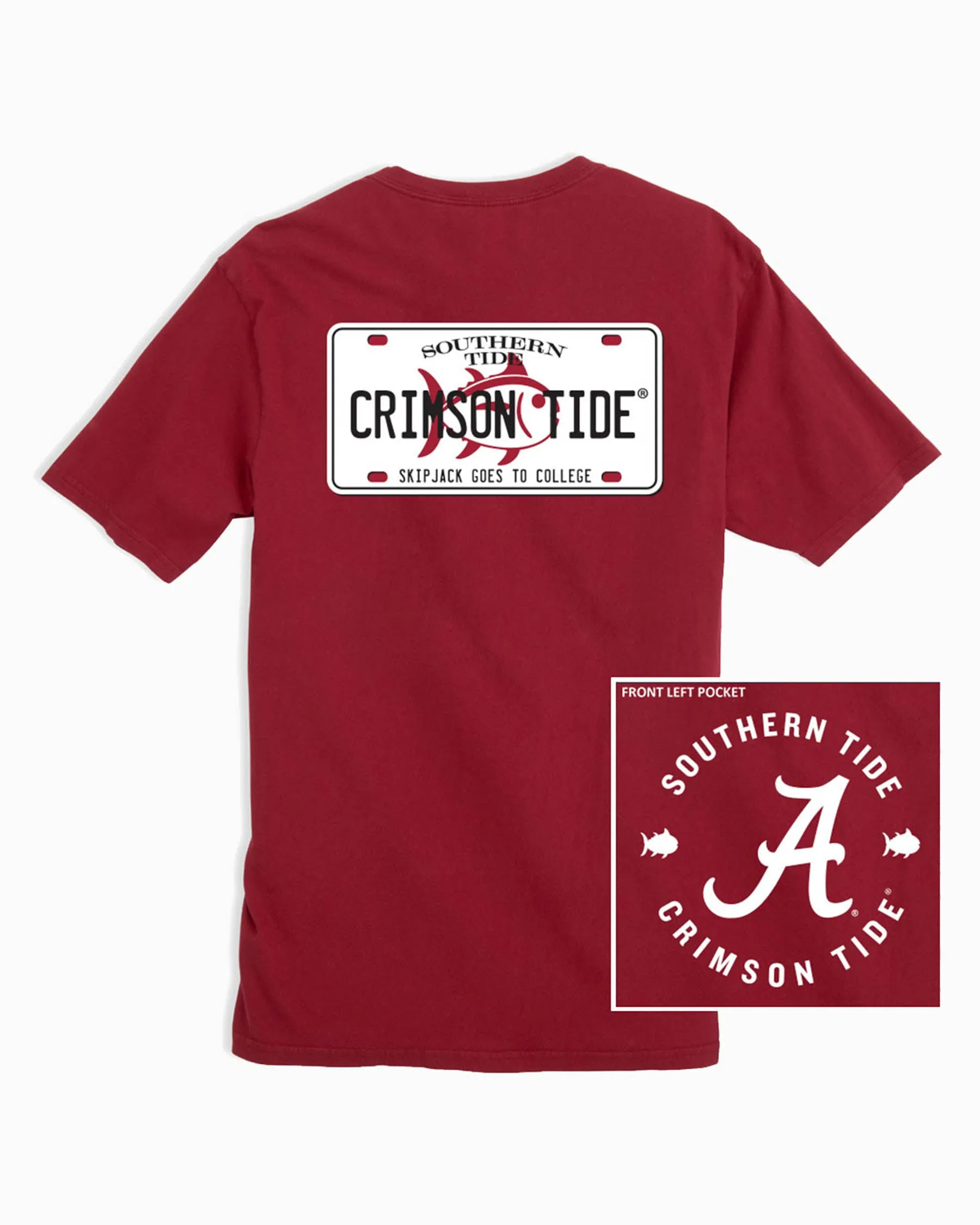Alabama Crimson Tide License Plate T-Shirt sold by Southern Tide product image thumbnail 2