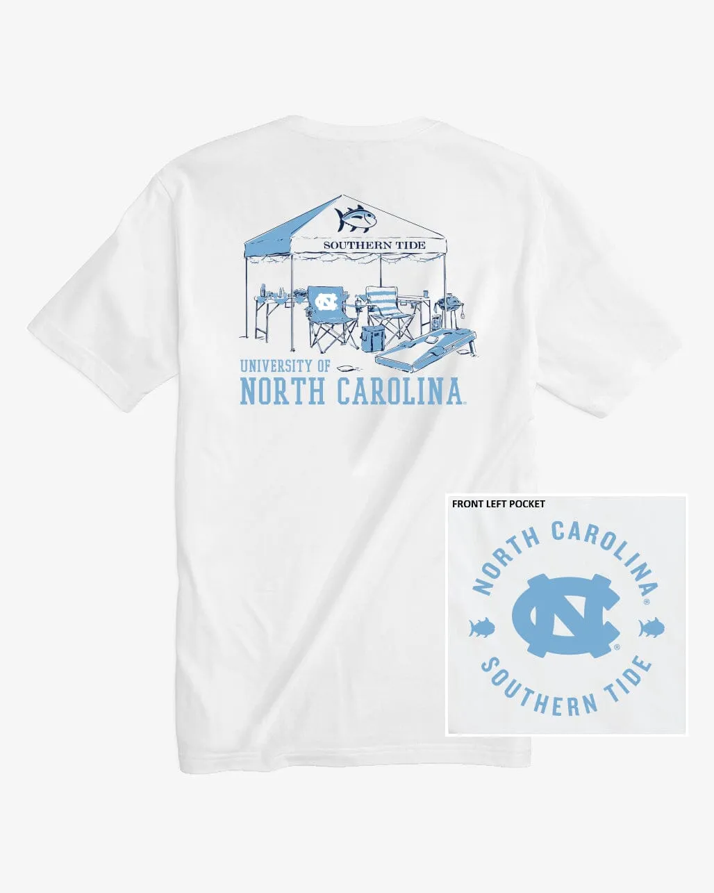 UNC Tar Heels Tailgate Time T-Shirt sold by Southern Tide