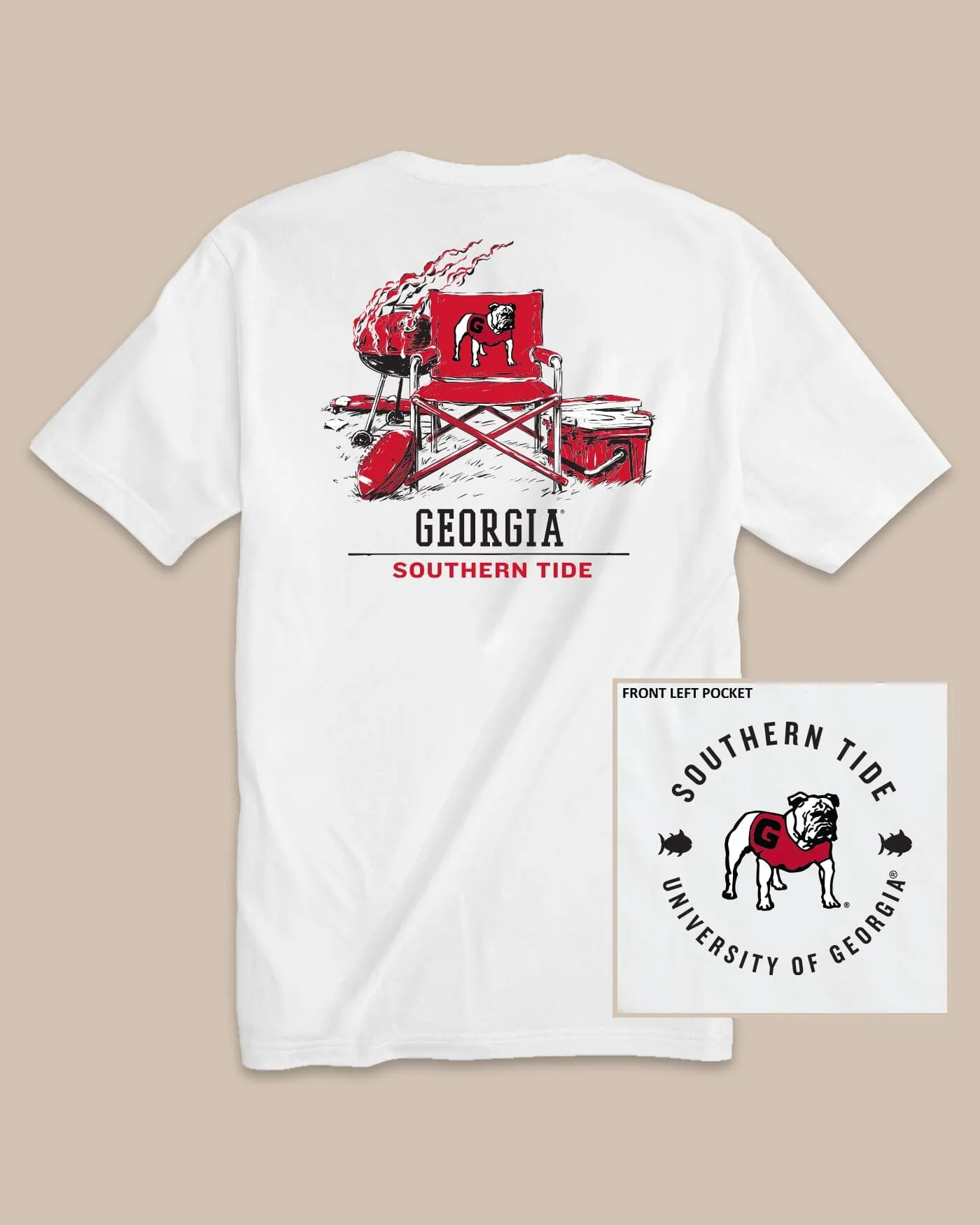 Georgia Bulldogs Gameday BBQ Tailgate T-Shirt sold by Southern Tide