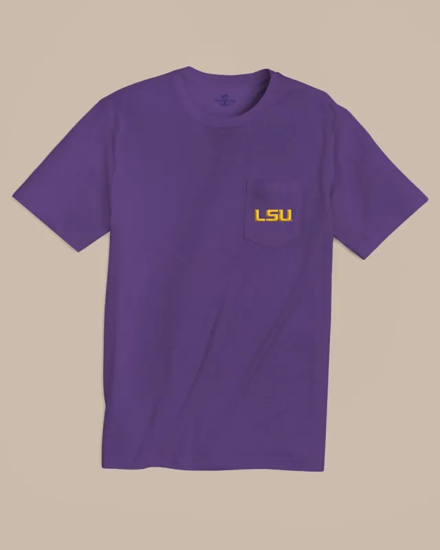 LSU Tigers Gameday Embroidered Short Sleeve T-Shirt sold by Southern Tide