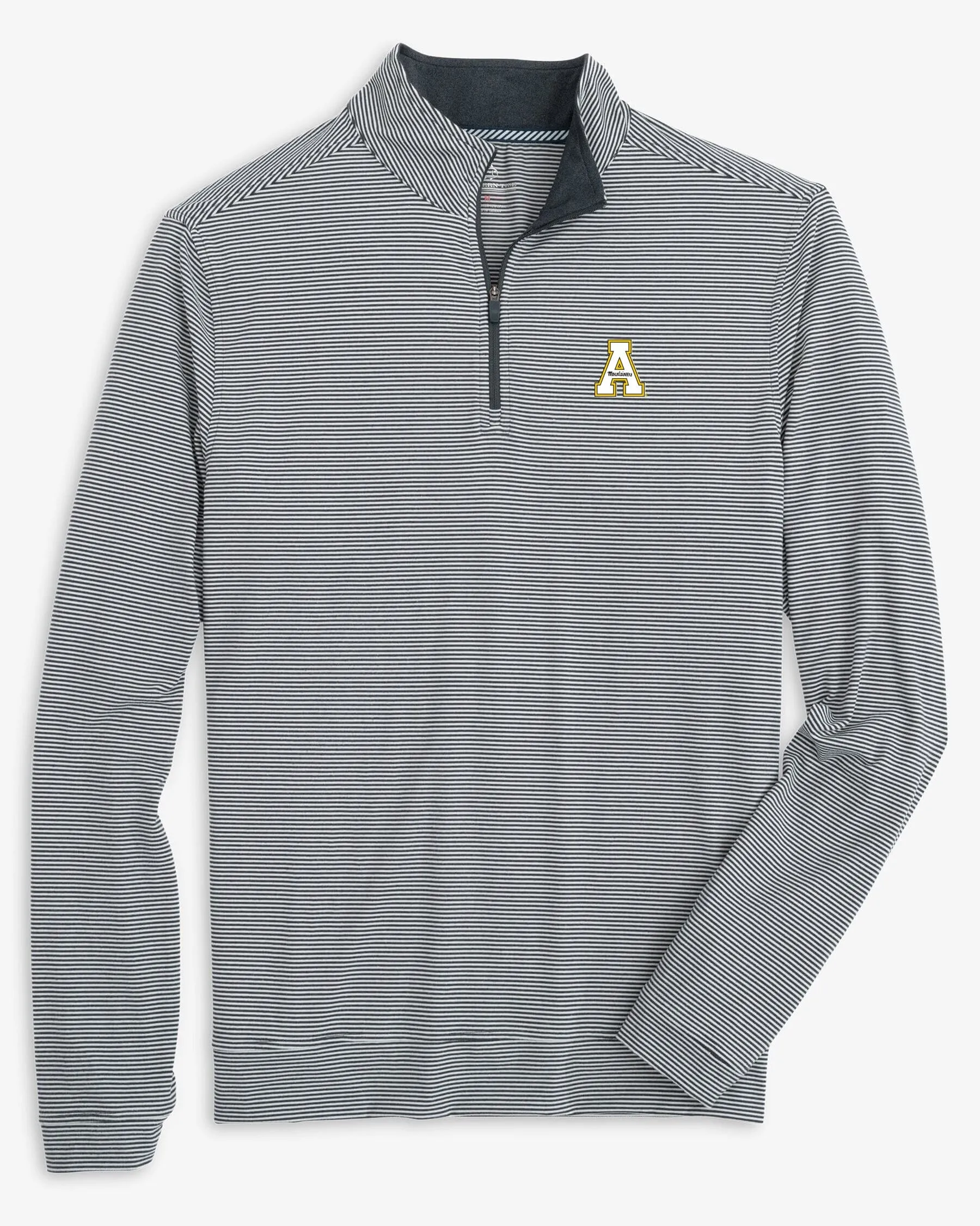 App State Cruiser Micro-Stripe Heather Quarter Zip sold by Southern Tide product image thumbnail 2