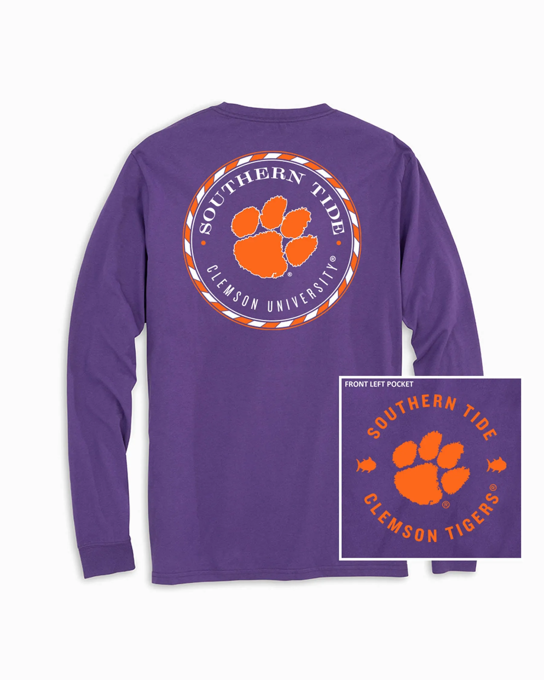 Clemson Tigers Long Sleeve Medallion T-Shirt sold by Southern Tide