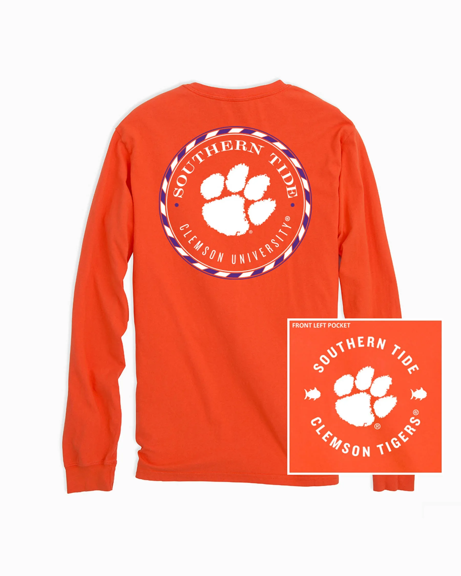 Clemson Tigers Long Sleeve Medallion T-Shirt sold by Southern Tide product image thumbnail 2