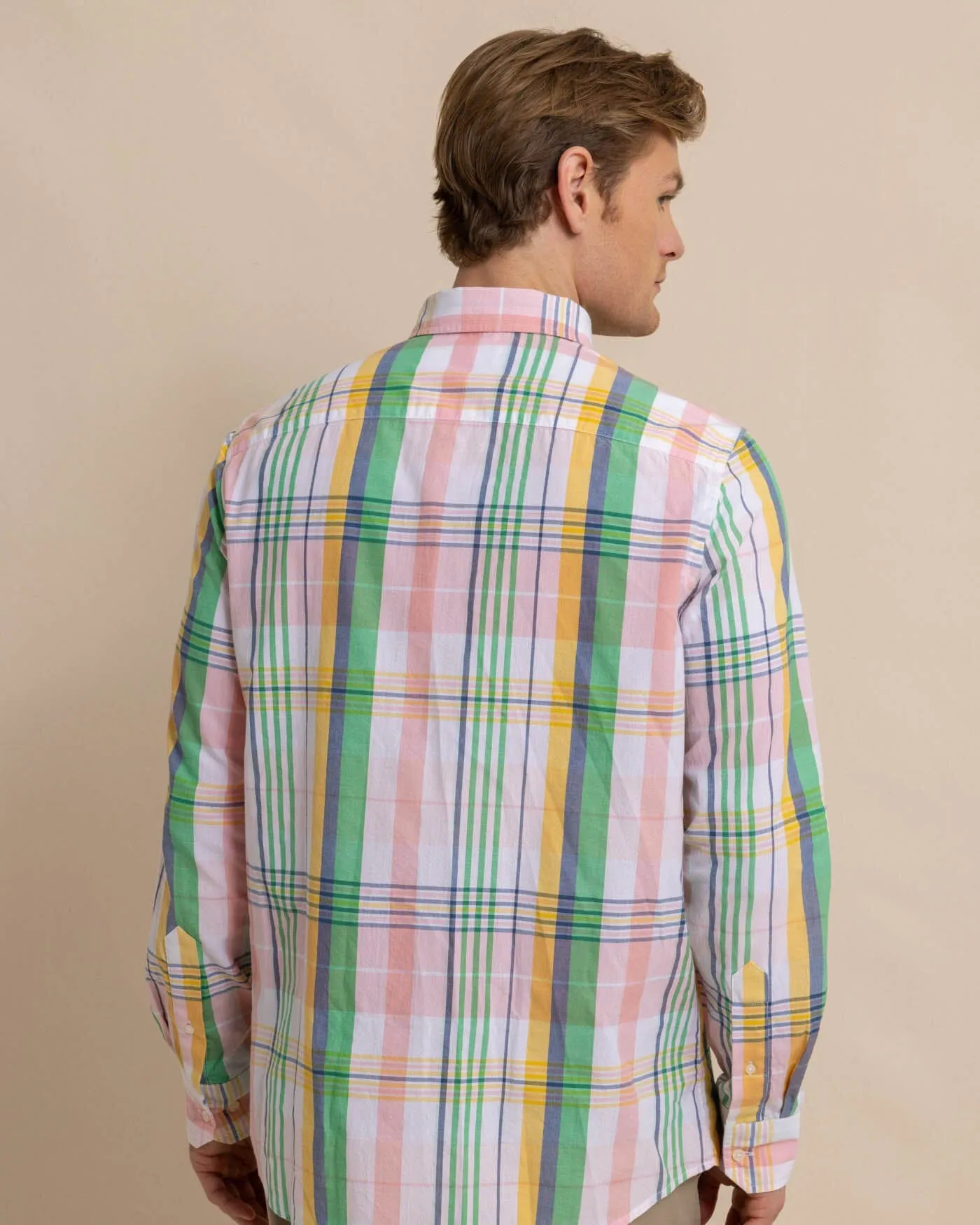 Springers Point Madras Plaid Long Sleeve Sport Shirt sold by Southern Tide product image thumbnail 4