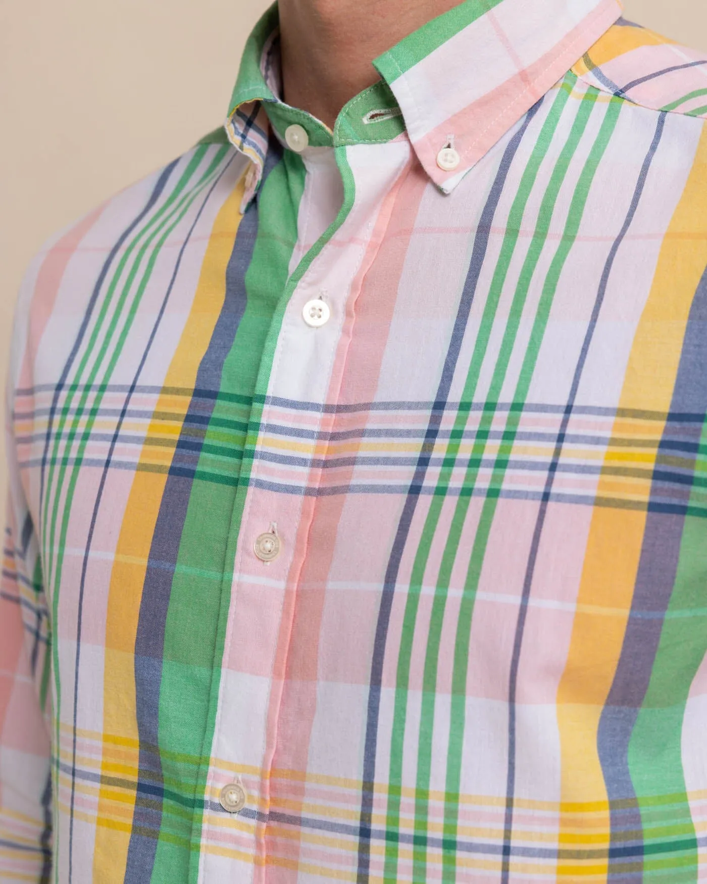 Springers Point Madras Plaid Long Sleeve Sport Shirt sold by Southern Tide product image thumbnail 2