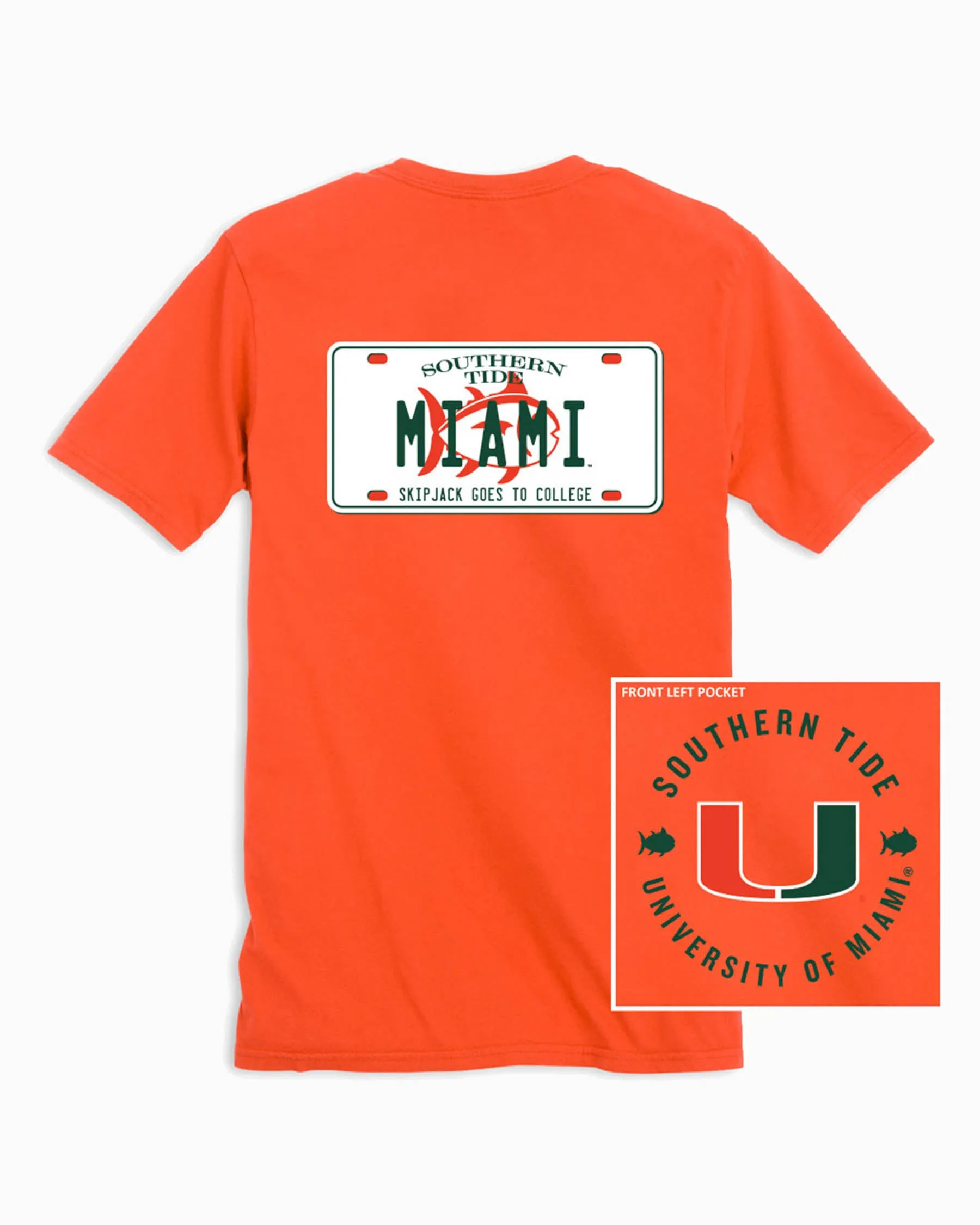 Miami Hurricanes License Plate T-Shirt sold by Southern Tide