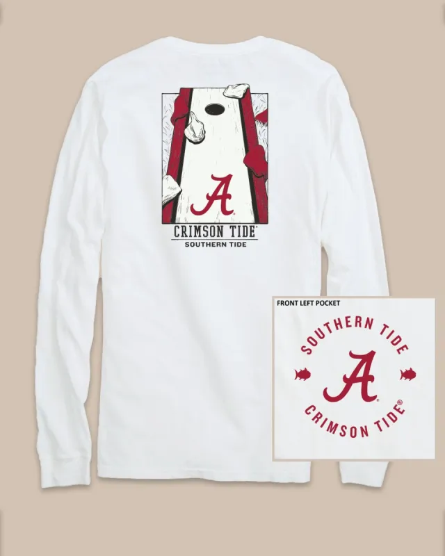 Alabama Crimson Tide Gameday Cornhole Board T-Shirt sold by Southern Tide
