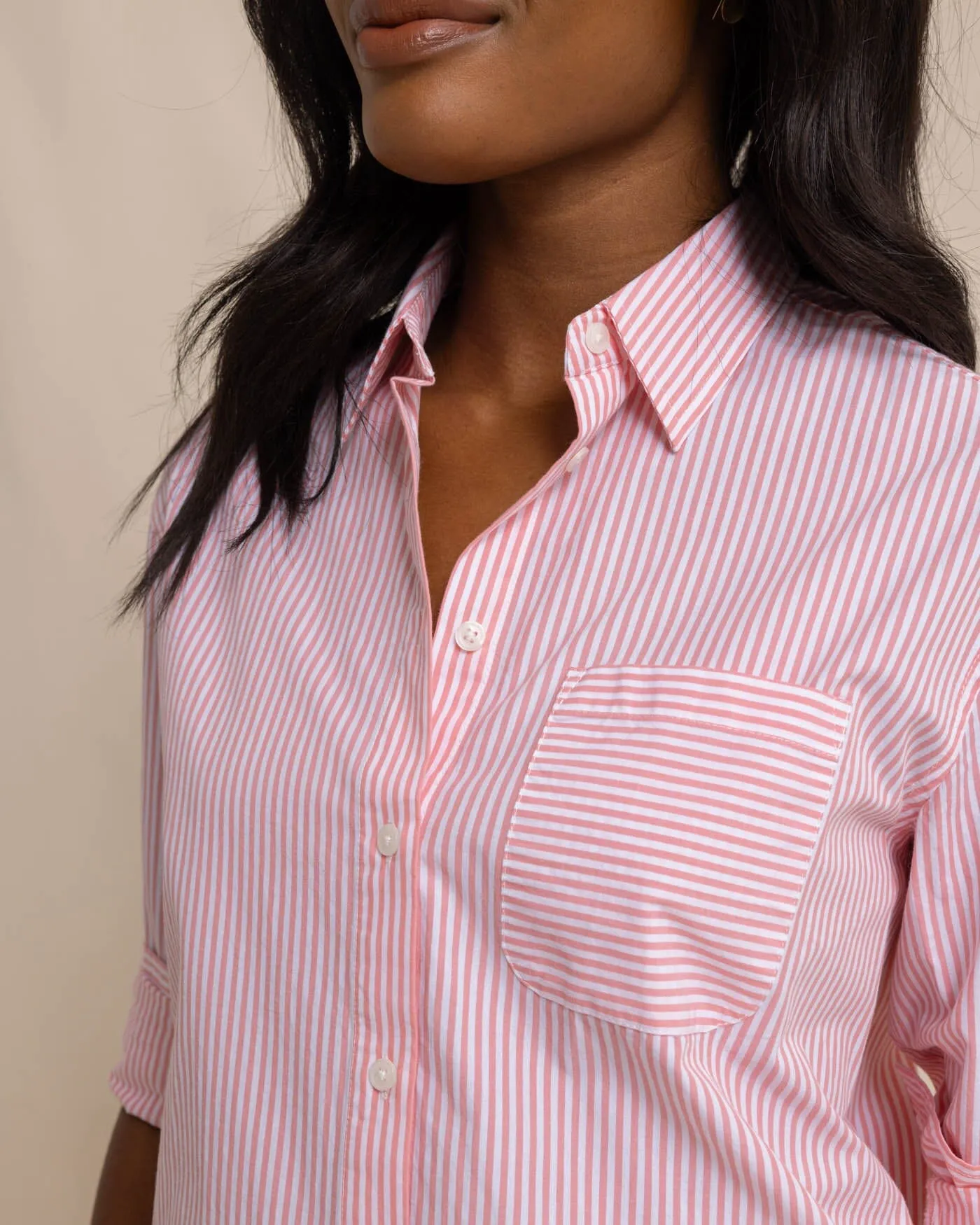 Cam Stripe Poplin Dress - Conch Shell sold by Southern Tide product image thumbnail 3