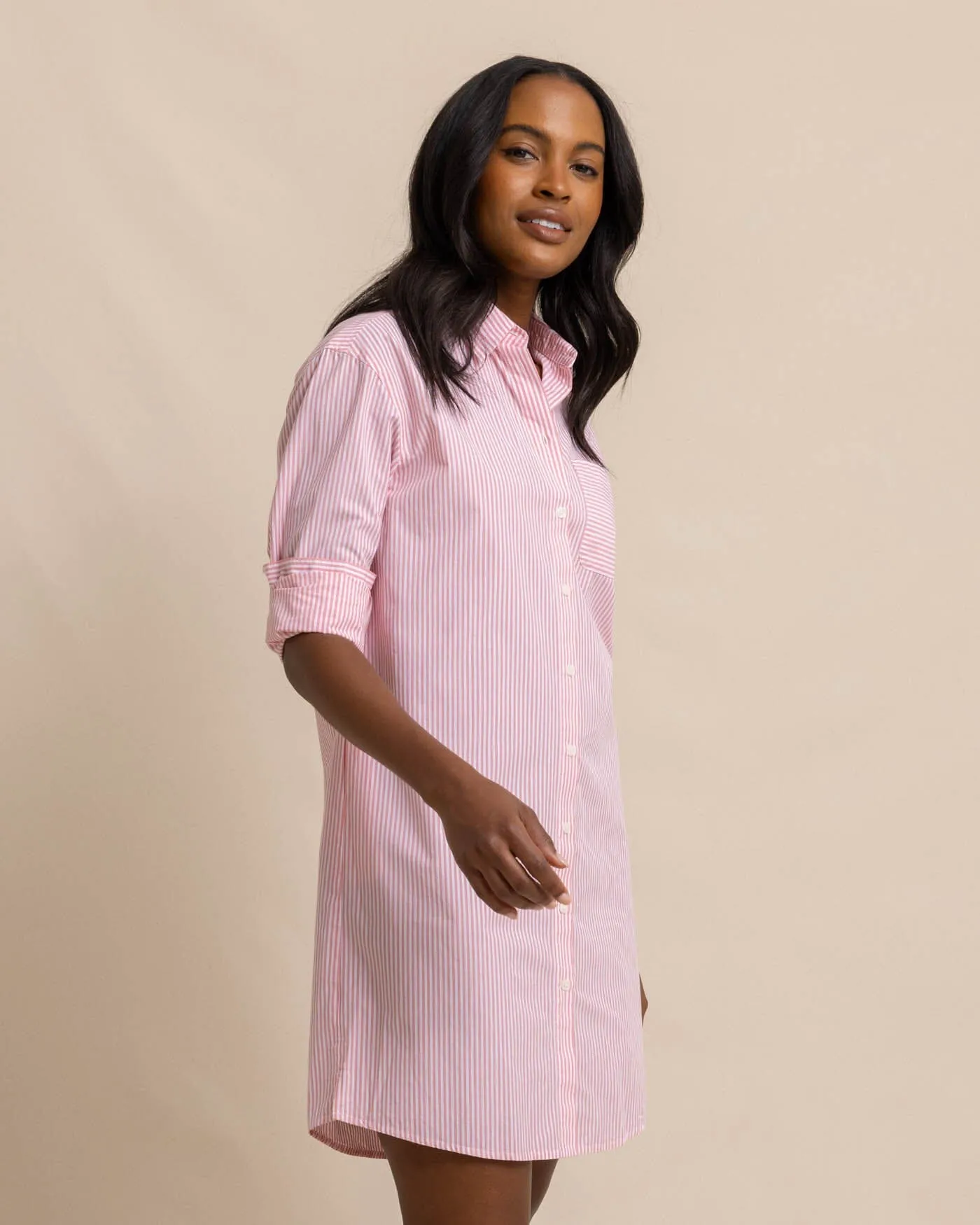 Cam Stripe Poplin Dress - Conch Shell sold by Southern Tide product image thumbnail 5