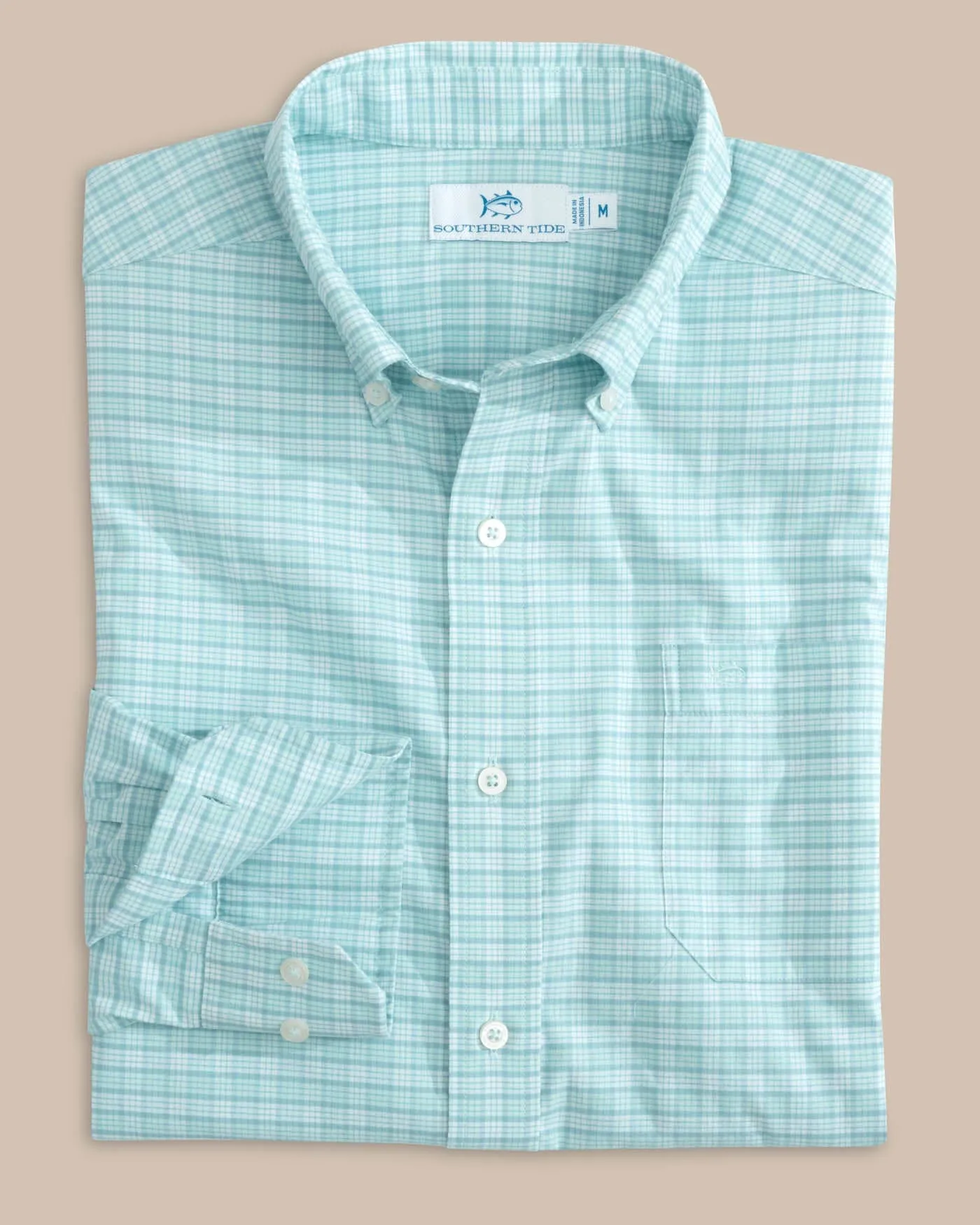 Coastal Passage Trailside Plaid Long Sleeve Sport Shirt sold by Southern Tide product image thumbnail 5