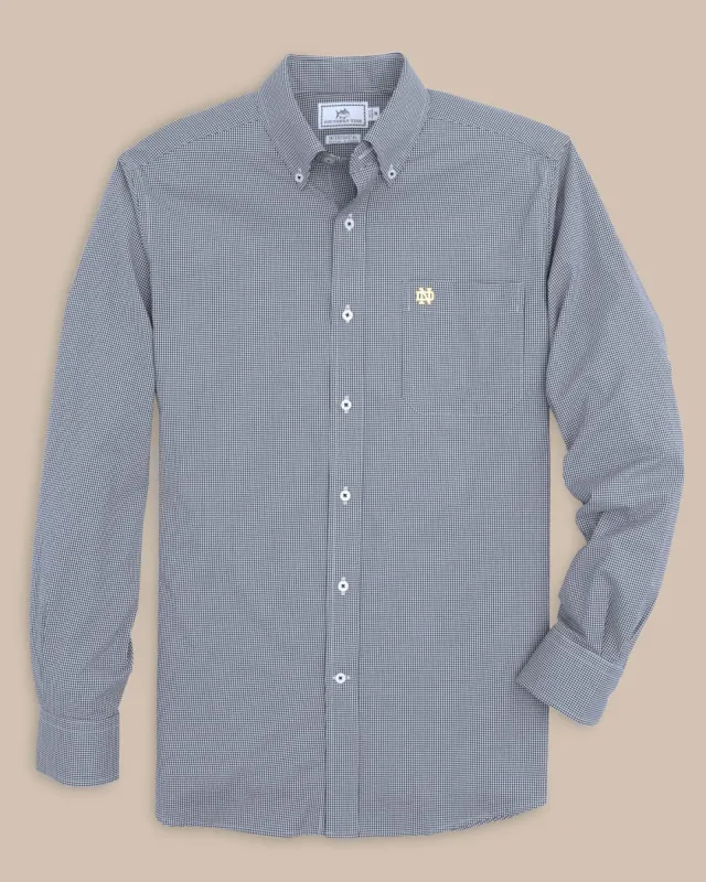 Notre Dame Fighting Irish Gingham Button Down Shirt sold by Southern Tide