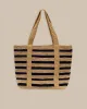 Striped Straw Hat Carrier Beach Tote sold by Southern Tide