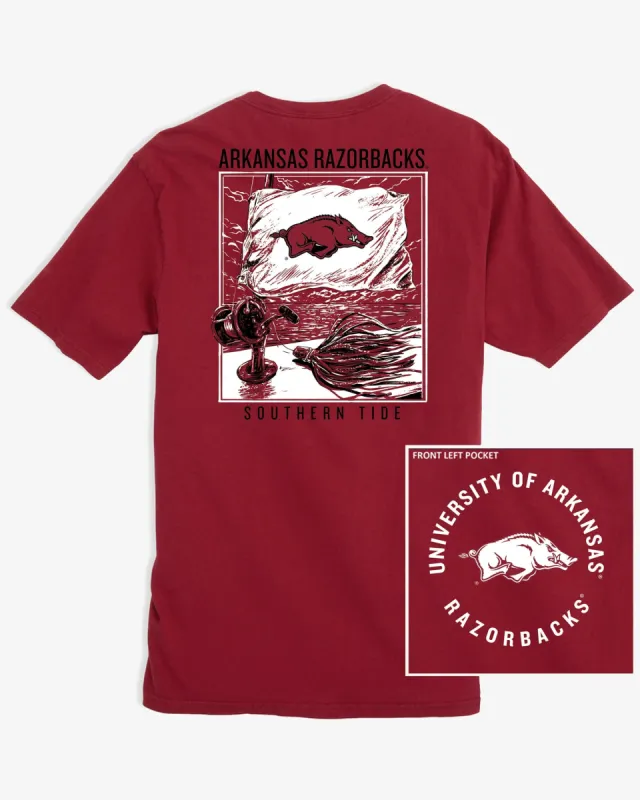 Arkansas Razorbacks Fishing Flag T-Shirt sold by Southern Tide