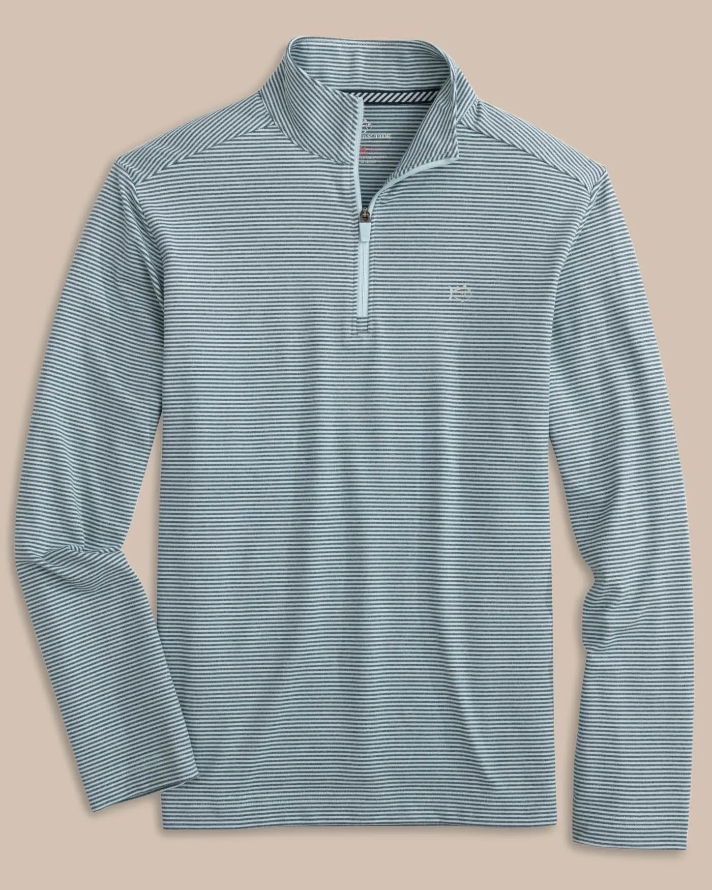 Boys Cruiser Heather Micro-Stripe Quarter Zip Pullover sold by Southern Tide product image thumbnail 3
