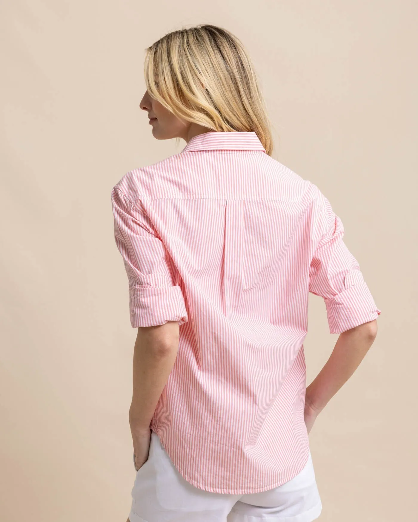 Katherine Stripe Shirt - Conch Shell sold by Southern Tide product image thumbnail 4