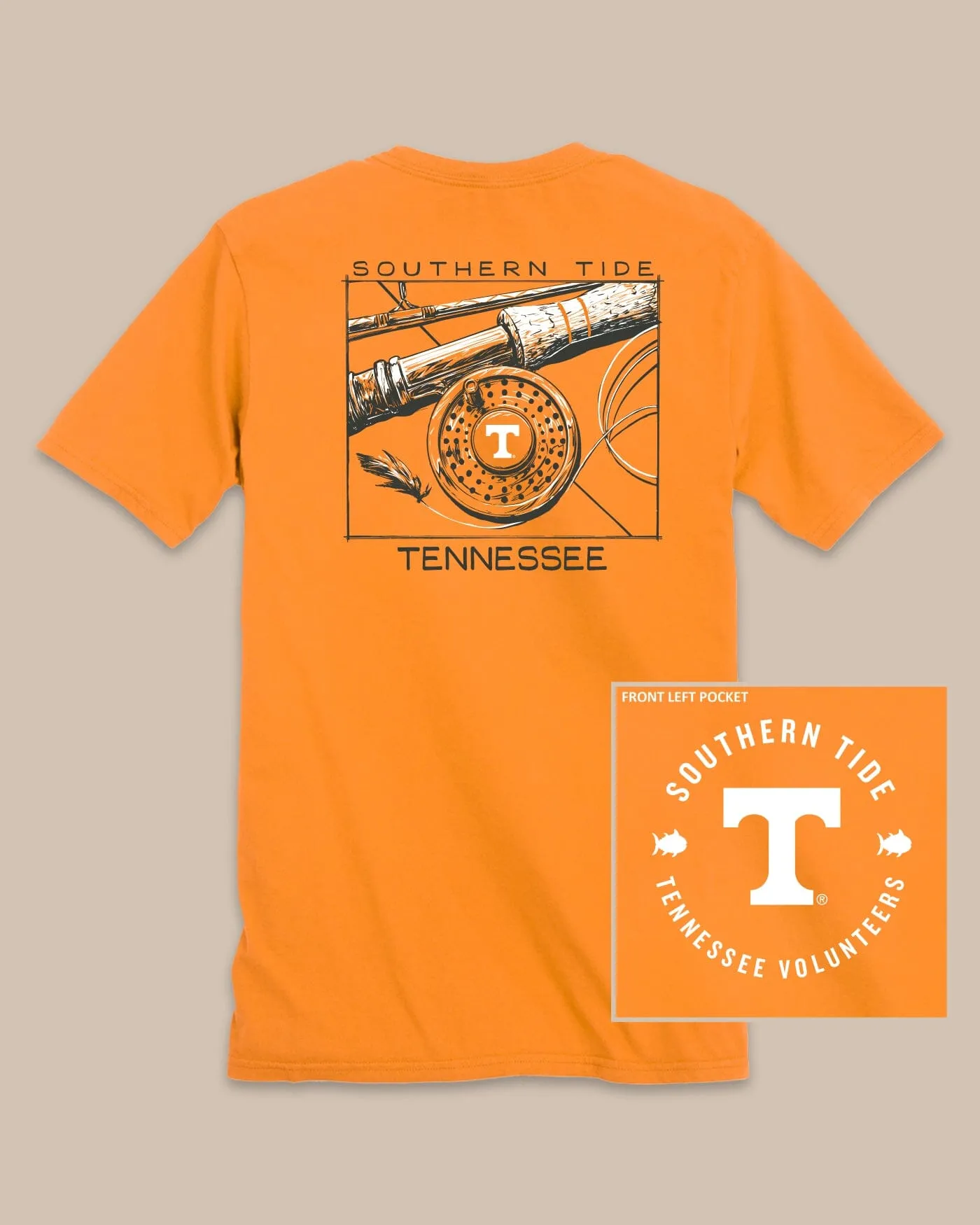 Tennessee Vols Gameday Fly Reel T-Shirt sold by Southern Tide