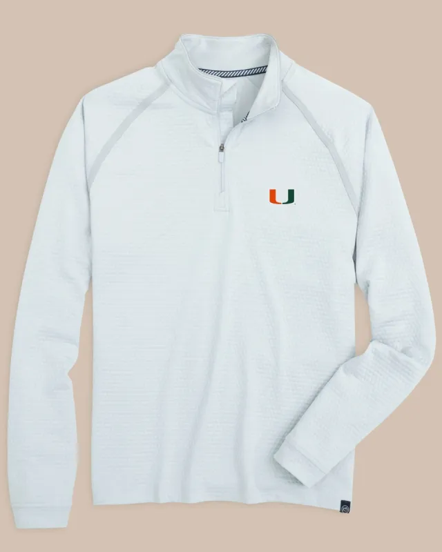 Miami Hurricanes Scuttle Heather Quarter Zip sold by Southern Tide