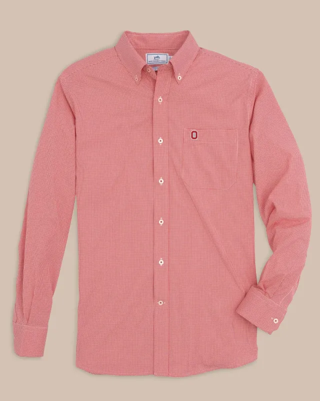 Ohio State Buckeyes Gingham Button Down Shirt sold by Southern Tide