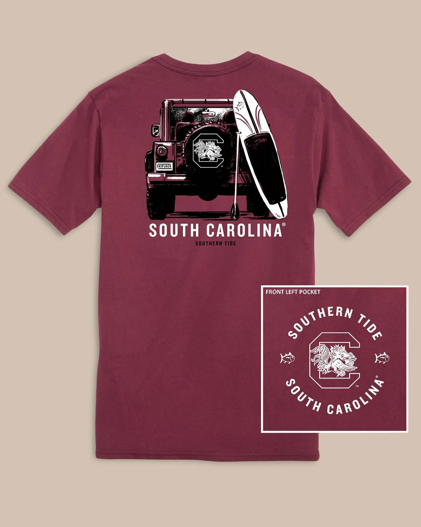 USC Gamecocks Road Trip Short Sleeve T-Shirt sold by Southern Tide