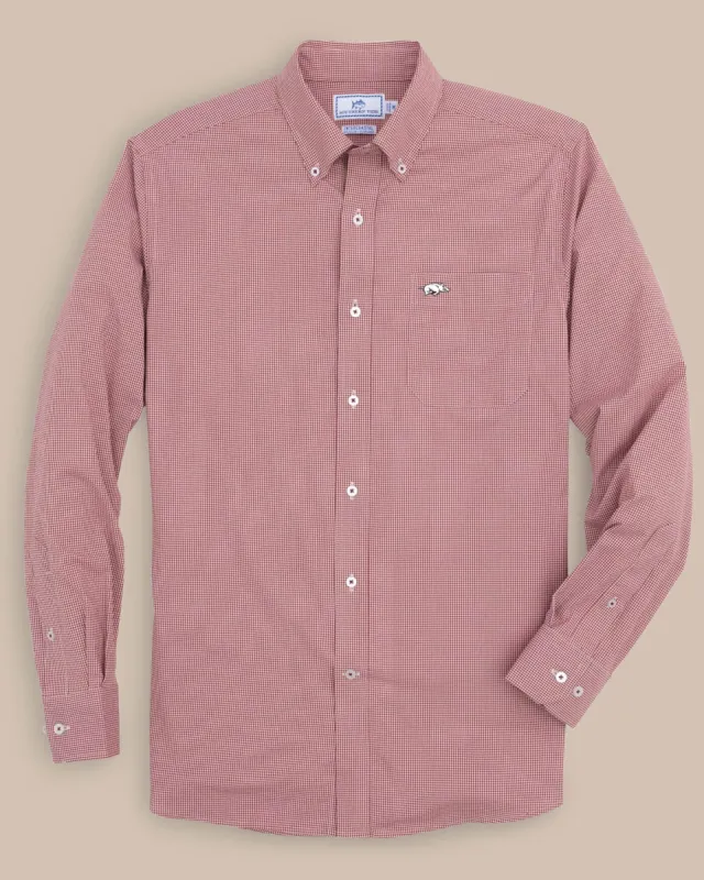 Arkansas Razorbacks Gingham Button Down Shirt sold by Southern Tide