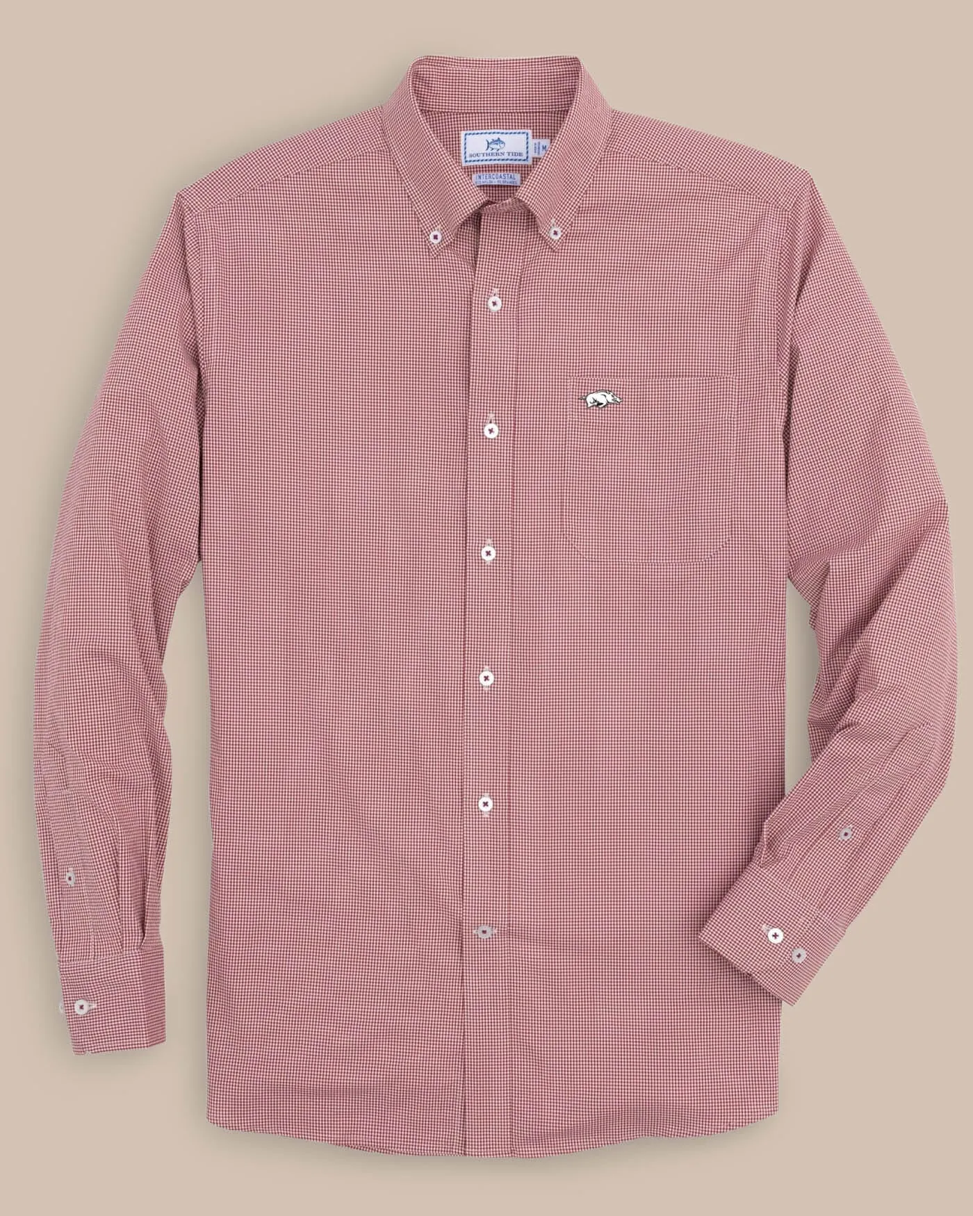 Arkansas Razorbacks Gingham Button Down Shirt sold by Southern Tide