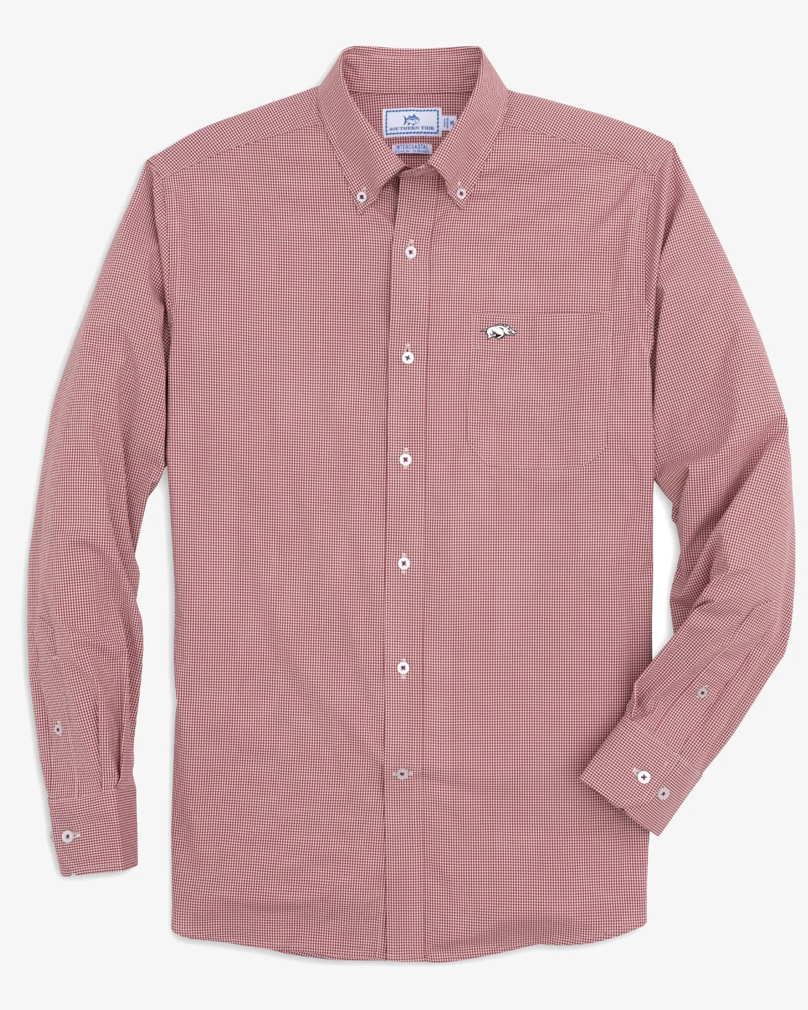 Arkansas Razorbacks Gingham Button Down Shirt sold by Southern Tide product image thumbnail 2