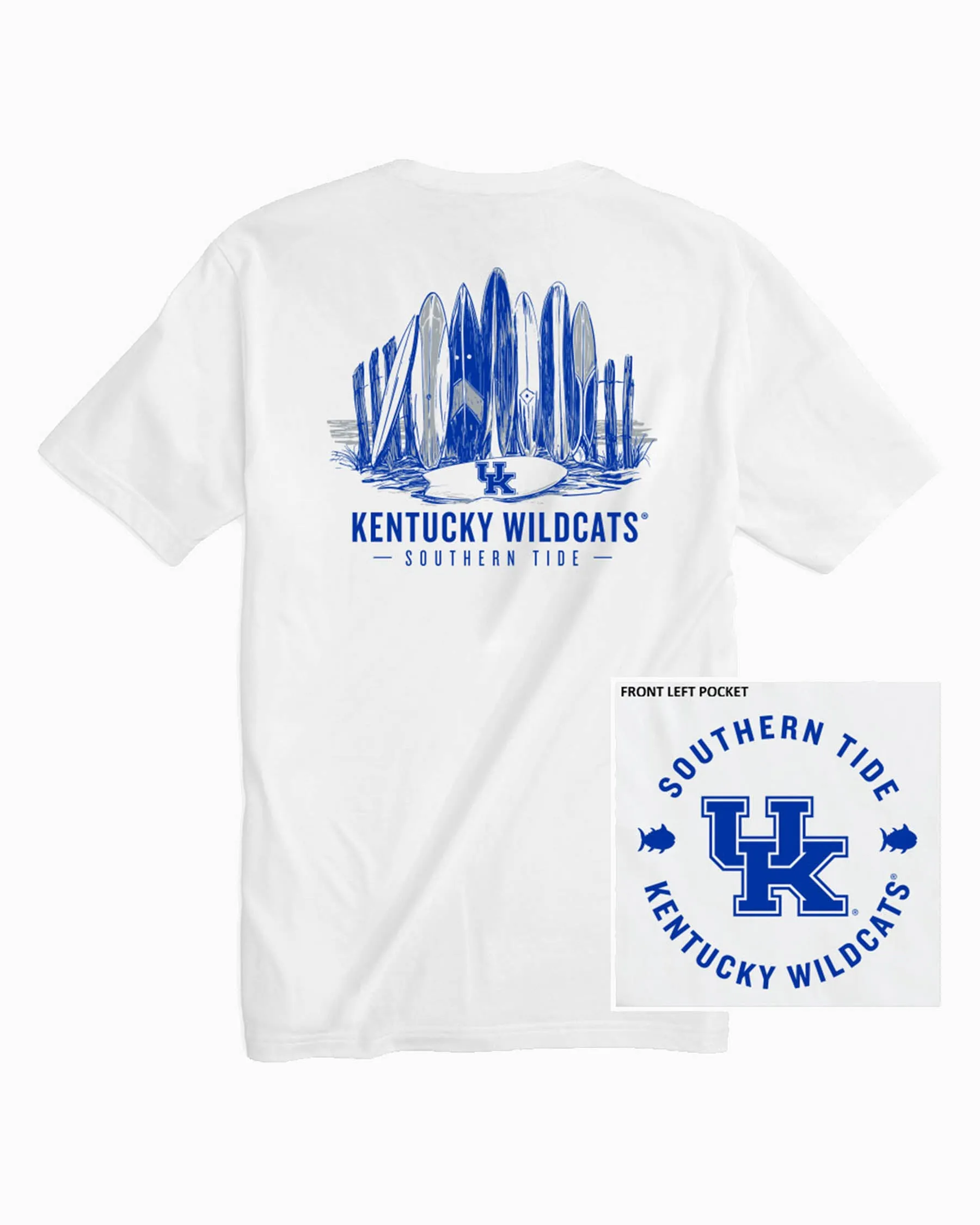 Kentucky Wildcats Surfboard Row T-Shirt sold by Southern Tide